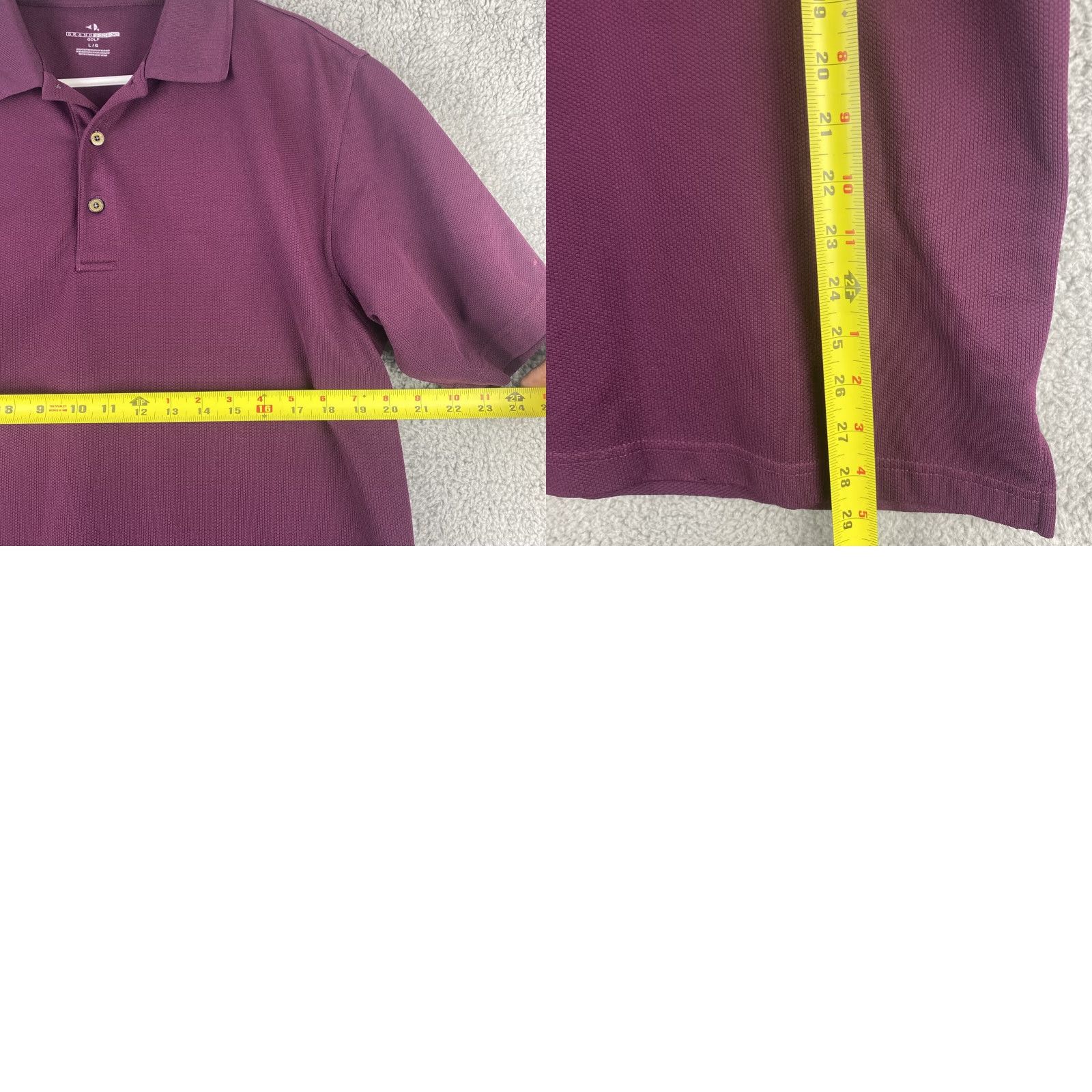 Vintage Grand Slam Polo Shirt Men Large Burgundy Golf Activewear Casual Knit 100% Polyester Short Sleeve Button Collared Regular Fit Performance Shirt Size US L / EU 52-54 / 3 - 8 Thumbnail