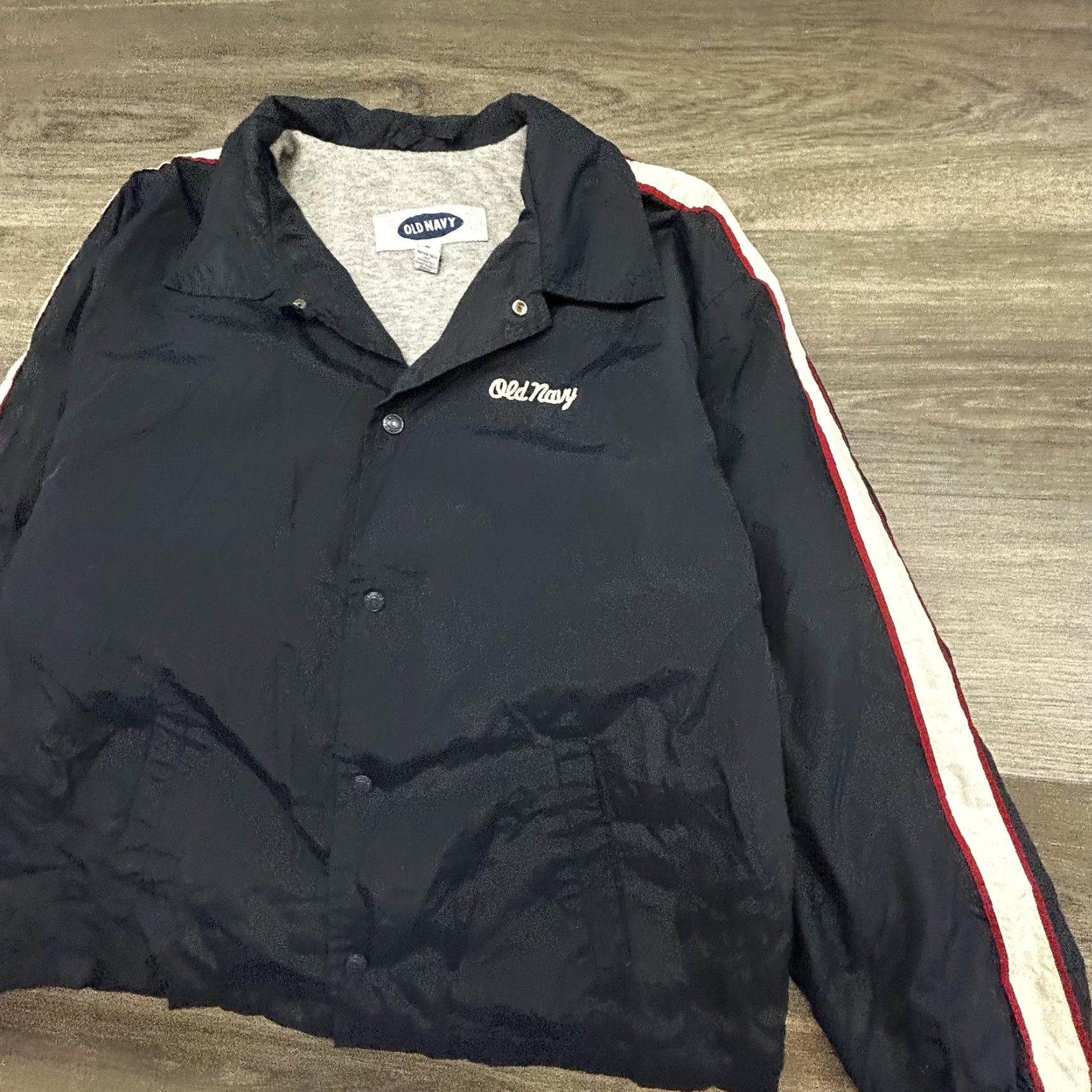 Old Navy Vintage Old Navy Jacket Mens M Blue Snap Front Windbreaker Stitched Chain 80s Retro Casual Size US M / EU 48-50 / 2 - 4 Thumbnail