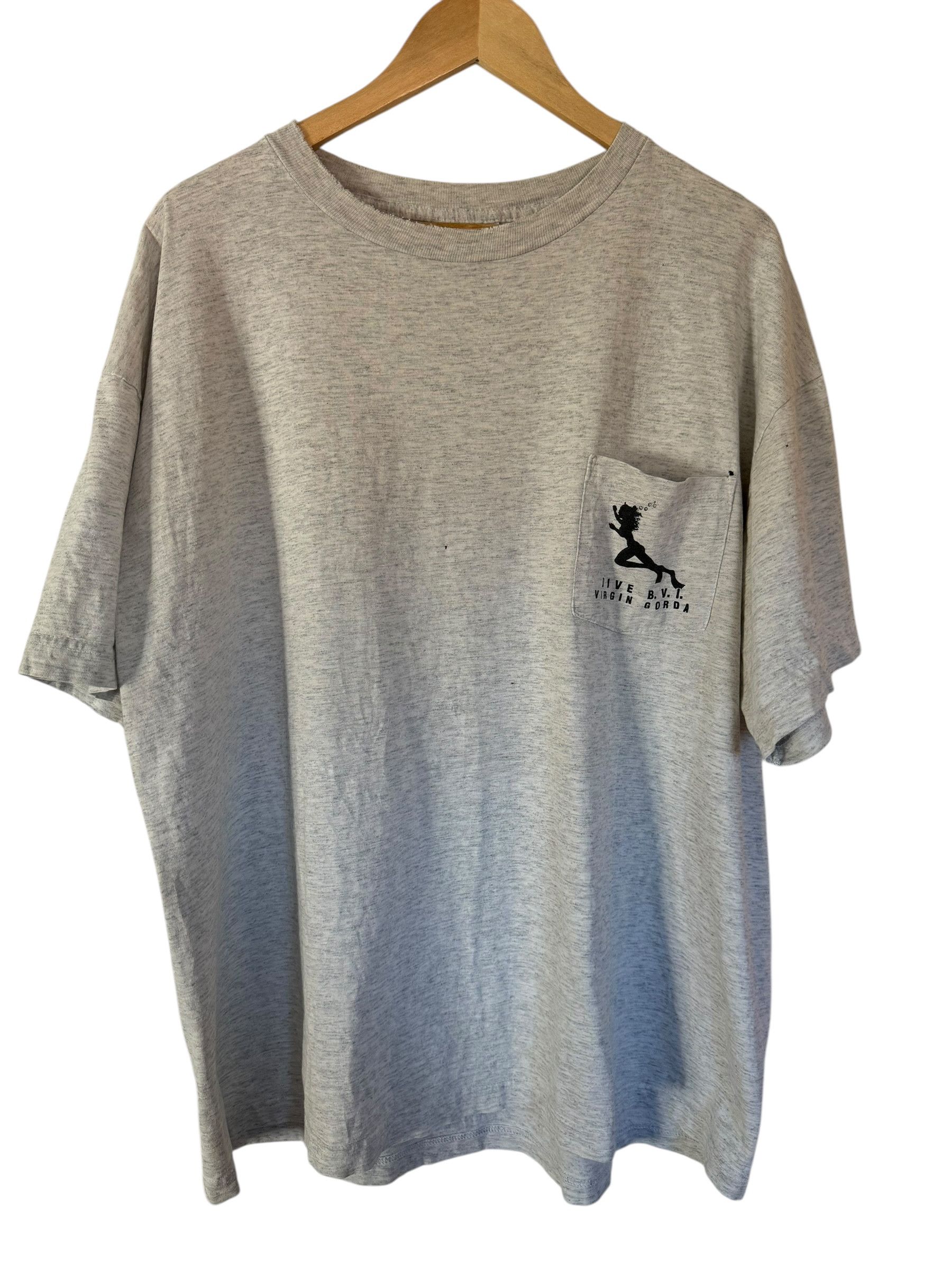 Vintage Vintage 90s Dive Naked Virgin Island Pocket Tee Size US XL / EU 56 / 4 - 2 Thumbnail