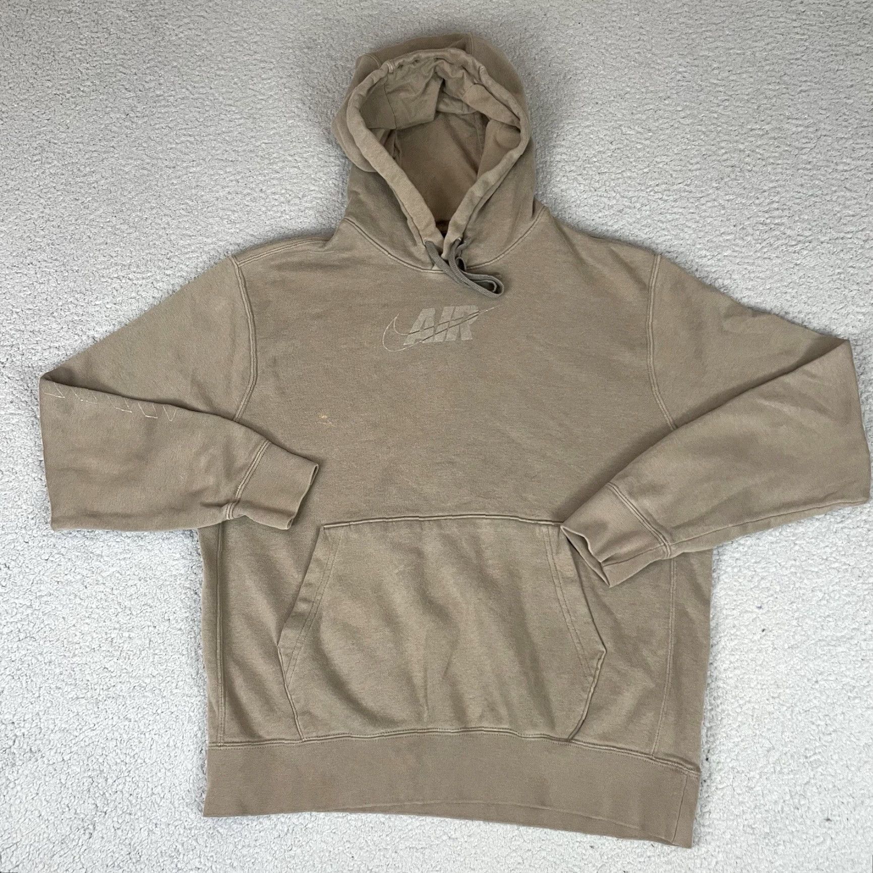 Nike VINTAGE Nike Hoodie Mens M Brown Sweatshirt Long Sleeve Pullover Hooded Graphic Print Swoosh Logo Size US M / EU 48-50 / 2 - 2 Thumbnail