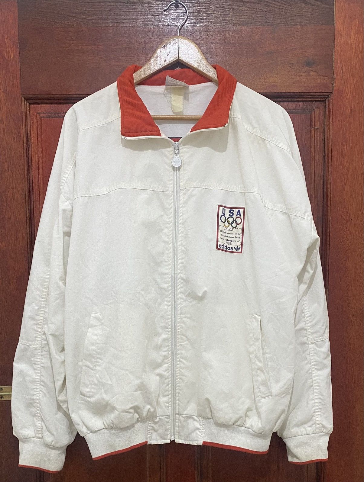 Adidas × USA Olympics × Vintage Vintage 1988 Adidas Olympic Usa Jacket Size US XL / EU 56 / 4 - 2 Thumbnail