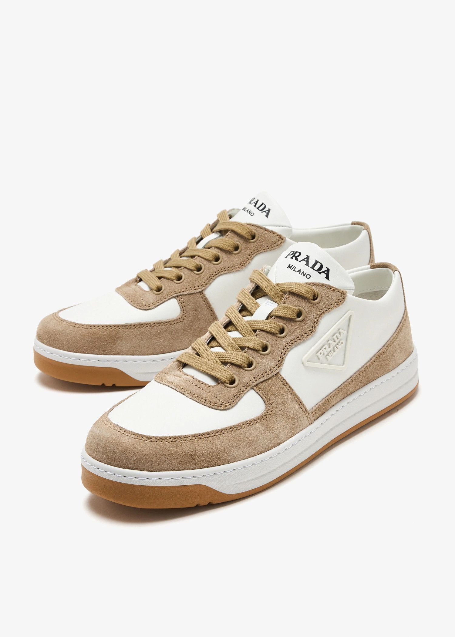 Prada o1la1rc1a0925 Downtown Sneakers in Beige/White Size US 9 / EU 42 - 2 Thumbnail