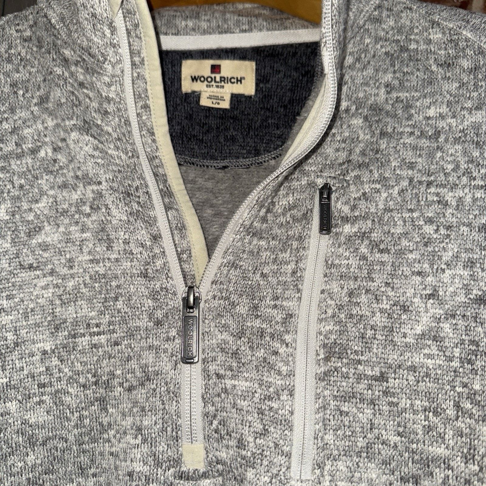 Woolrich Woolen Mills Woolrich Sweater Pullover Mens L Gray 1/4 Zip gorpcore Size US L / EU 52-54 / 3 - 4 Thumbnail