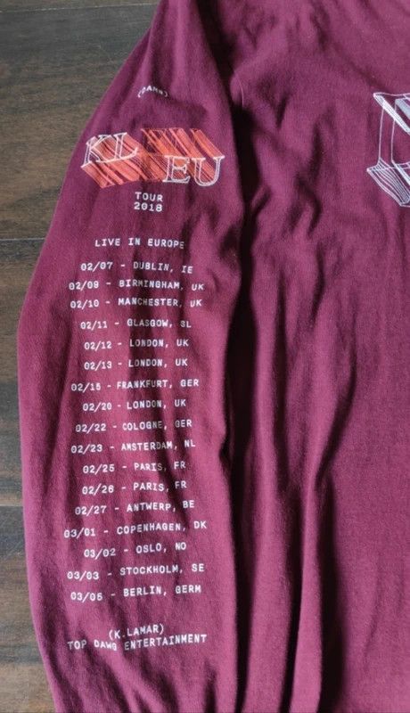 Kendrick Lamar Kendrick Lamar DAMN tour Longsleeve XL Size US XL / EU 56 / 4 - 3 Thumbnail