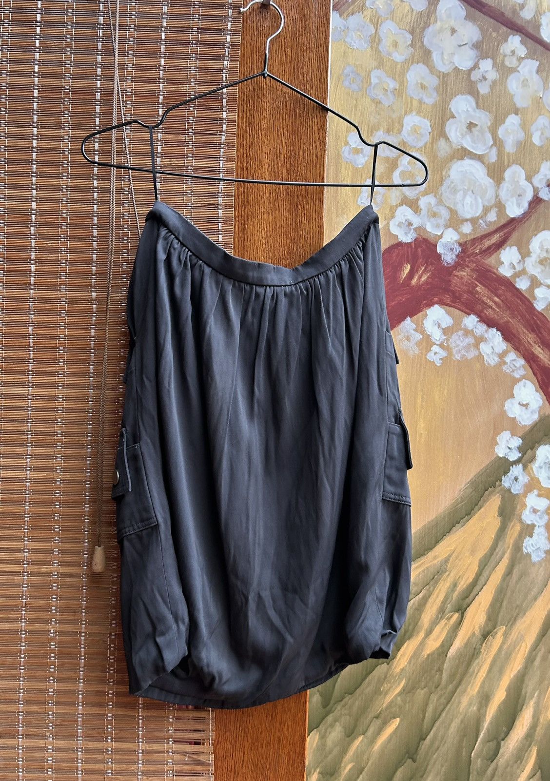 Lanvin × Vintage Lanvin Paris Eté 2007 Silk Front Snap Pocket Detail Skirt Size 27" / US 4 / IT 40 - 2 Thumbnail
