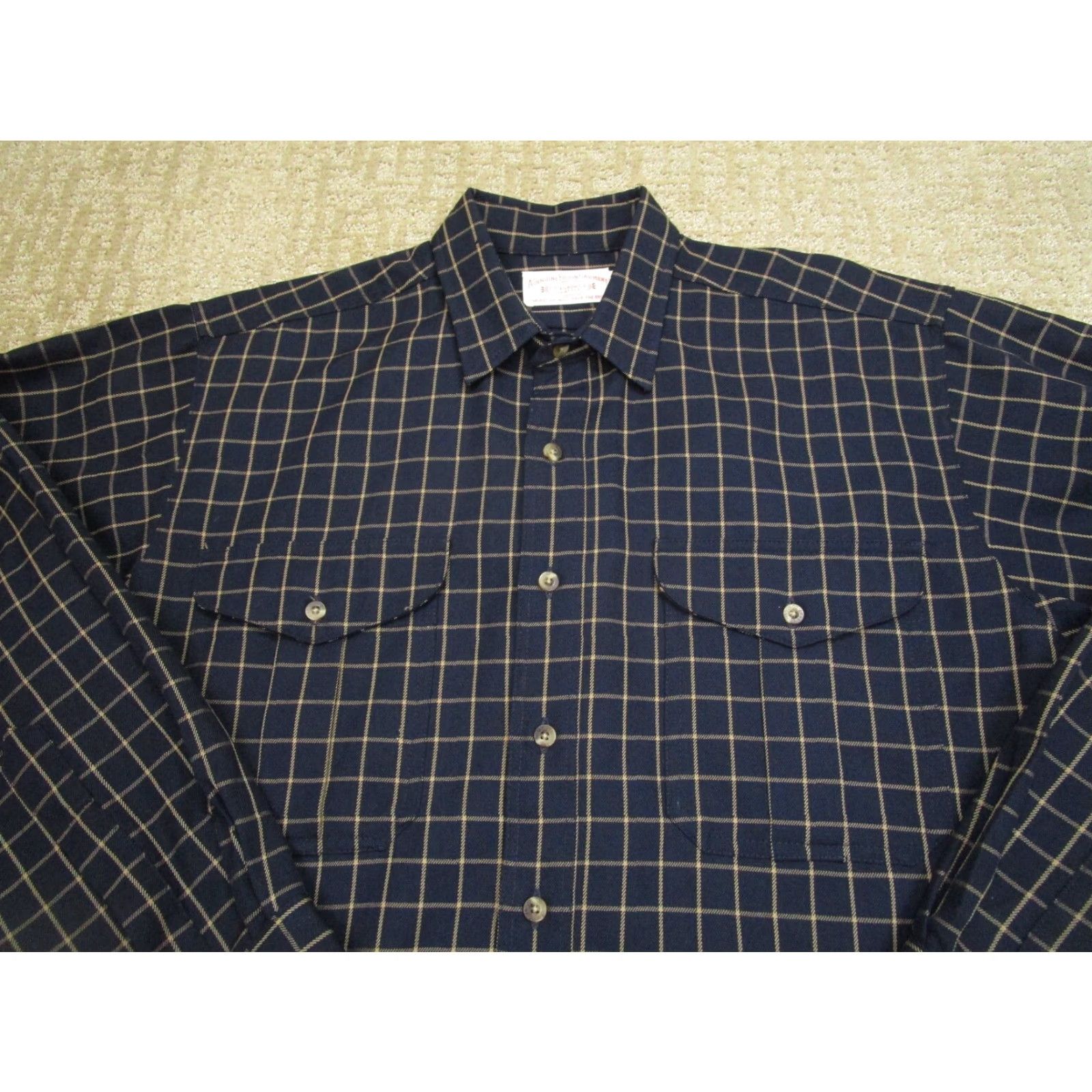Filson VINTAGE Filson Shirt Men XL Blue Check Wool Long Sleeve Button Down Size US XL / EU 56 / 4 - 2 Thumbnail
