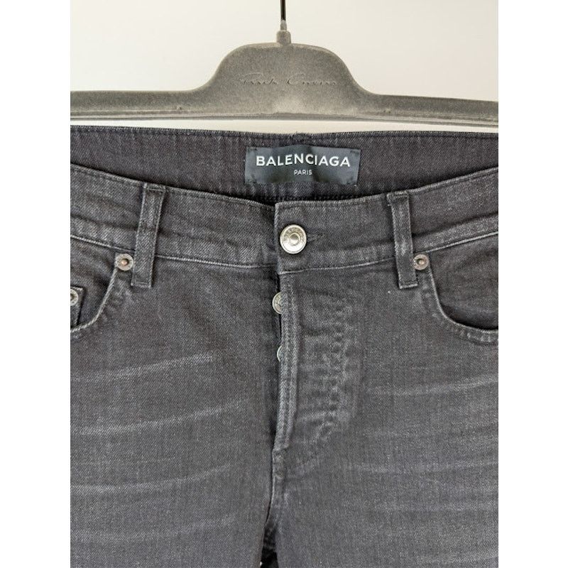 Balenciaga o1rshd1 Skinny Distressed Slim-Fit Denim Jeans in Black Size US 29 - 7 Thumbnail