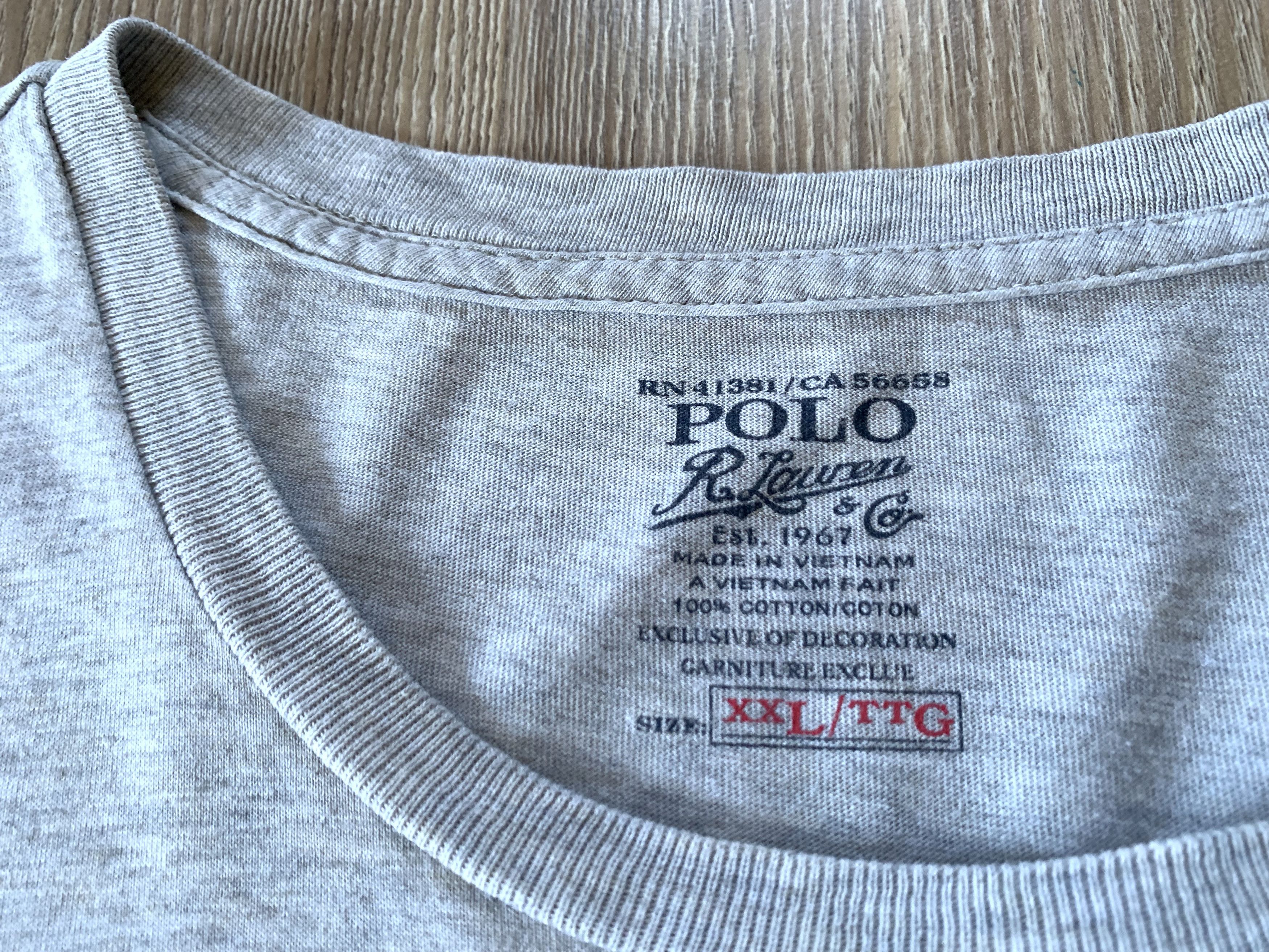 Polo Ralph Lauren Vintage Polo Ralph Lauren Cotton T-Shirt Size US XXL / EU 58 / 5 - 6 Thumbnail