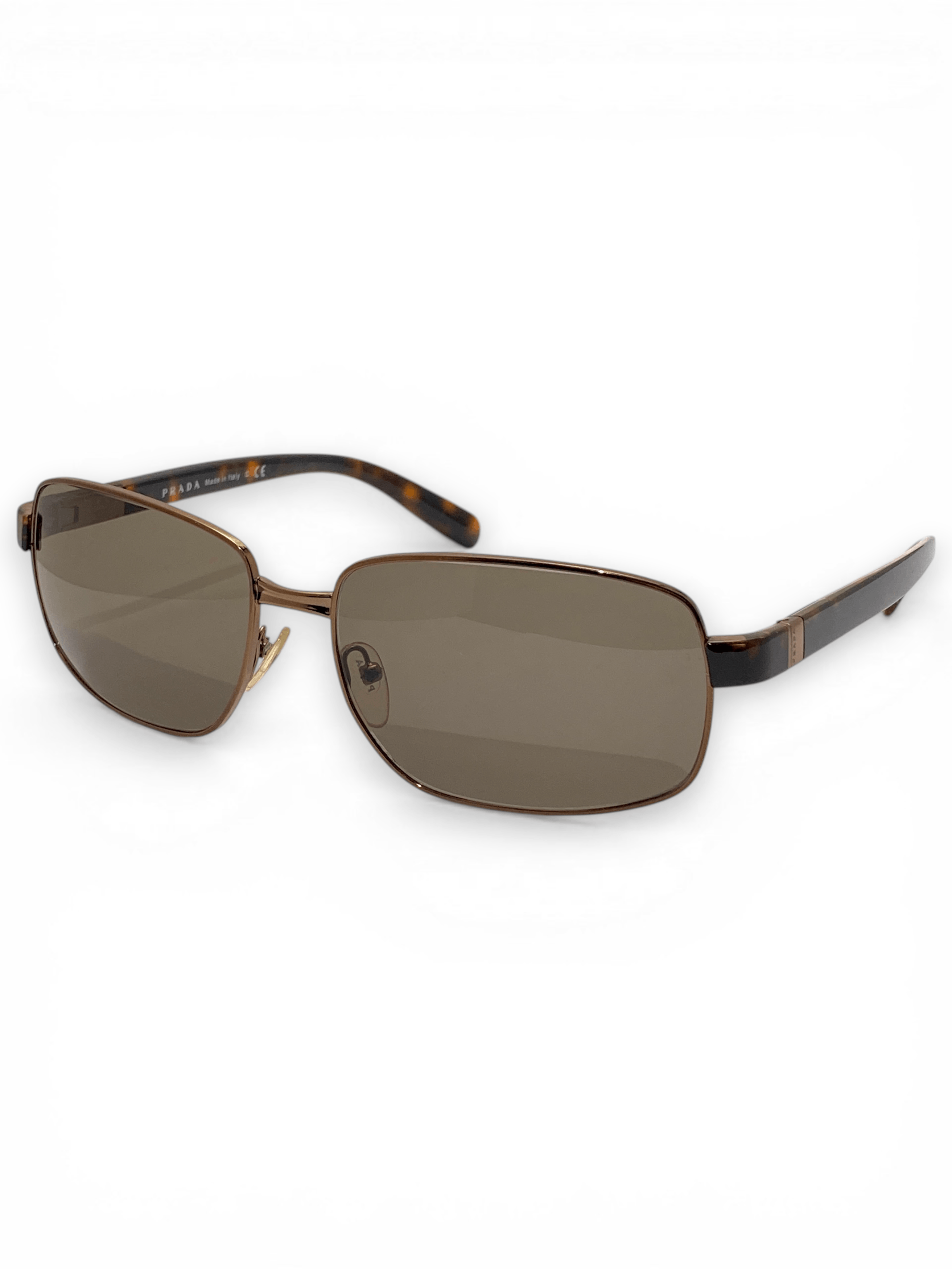 Prada Prada Logo Rectangular Aviator Sunglasses Vintage Y2K Size ONE SIZE - 4 Thumbnail