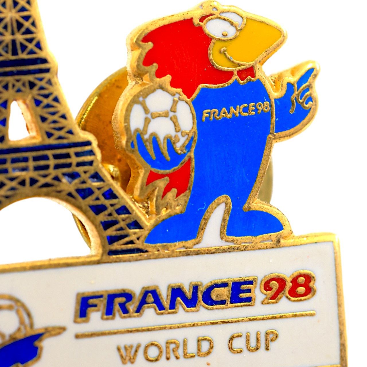 Other World Cup 1998 France Footix Eiffel Tower Vintage Pin Size ONE SIZE - 3 Thumbnail
