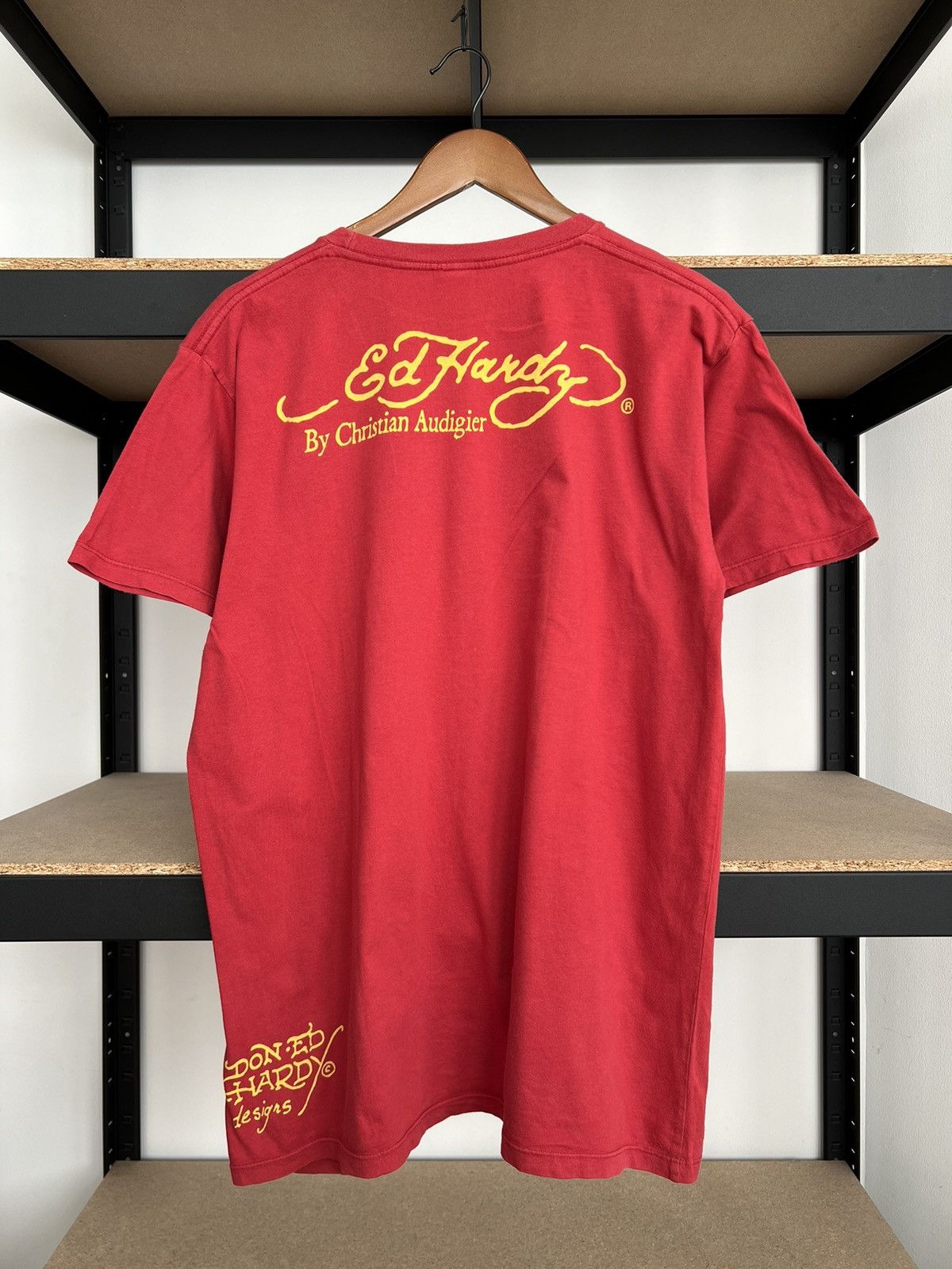 Ed Hardy Ed Hardy Christian Audigier Eagle Skull Y2k Red T-shirt Size US L / EU 52-54 / 3 - 2 Thumbnail
