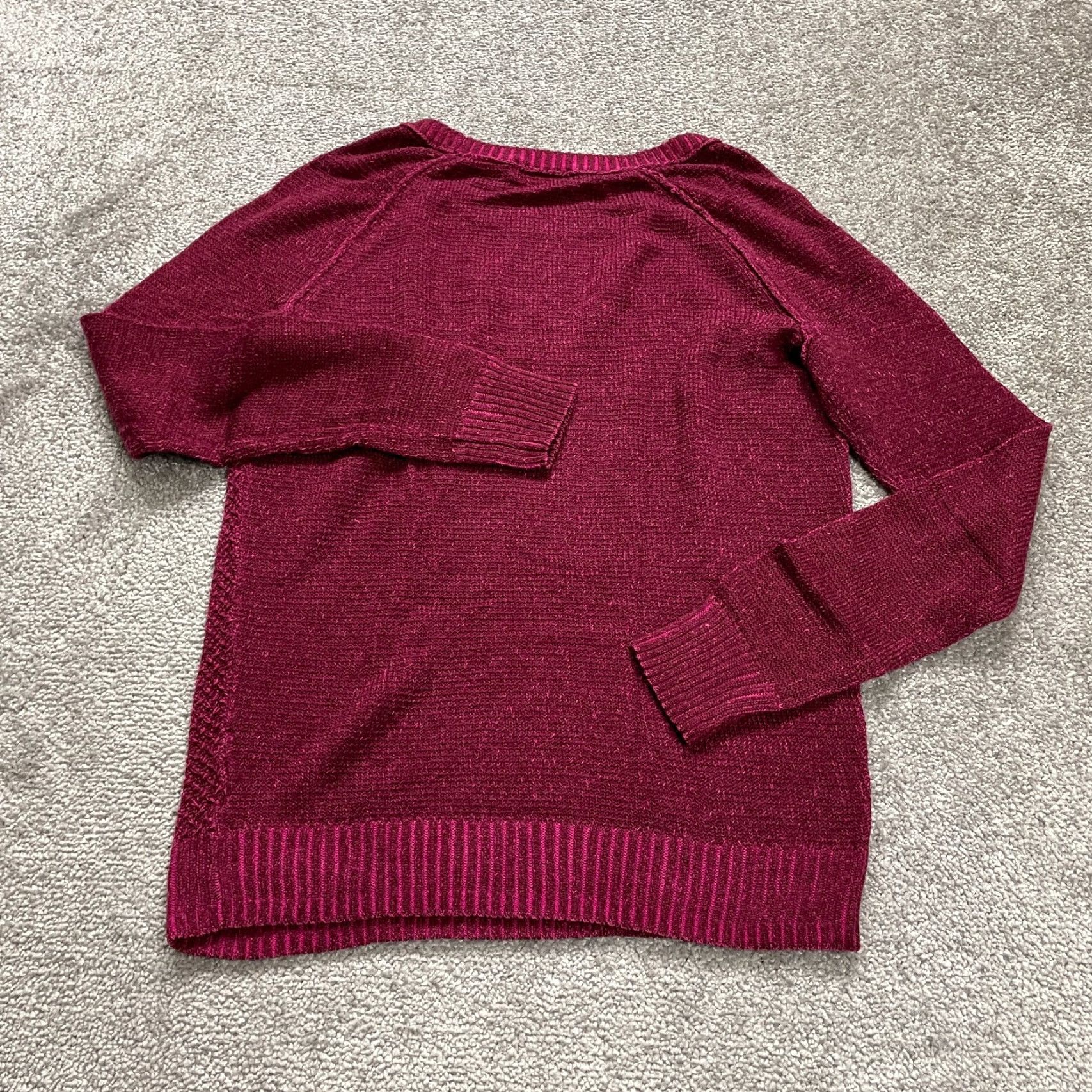 Faded Glory Faded Glory Sweater Womens Medium Pink Pullover Raglan Long Sleeve Cotton Acrylic Classic Size M / US 6-8 / IT 42-44 - 2 Thumbnail