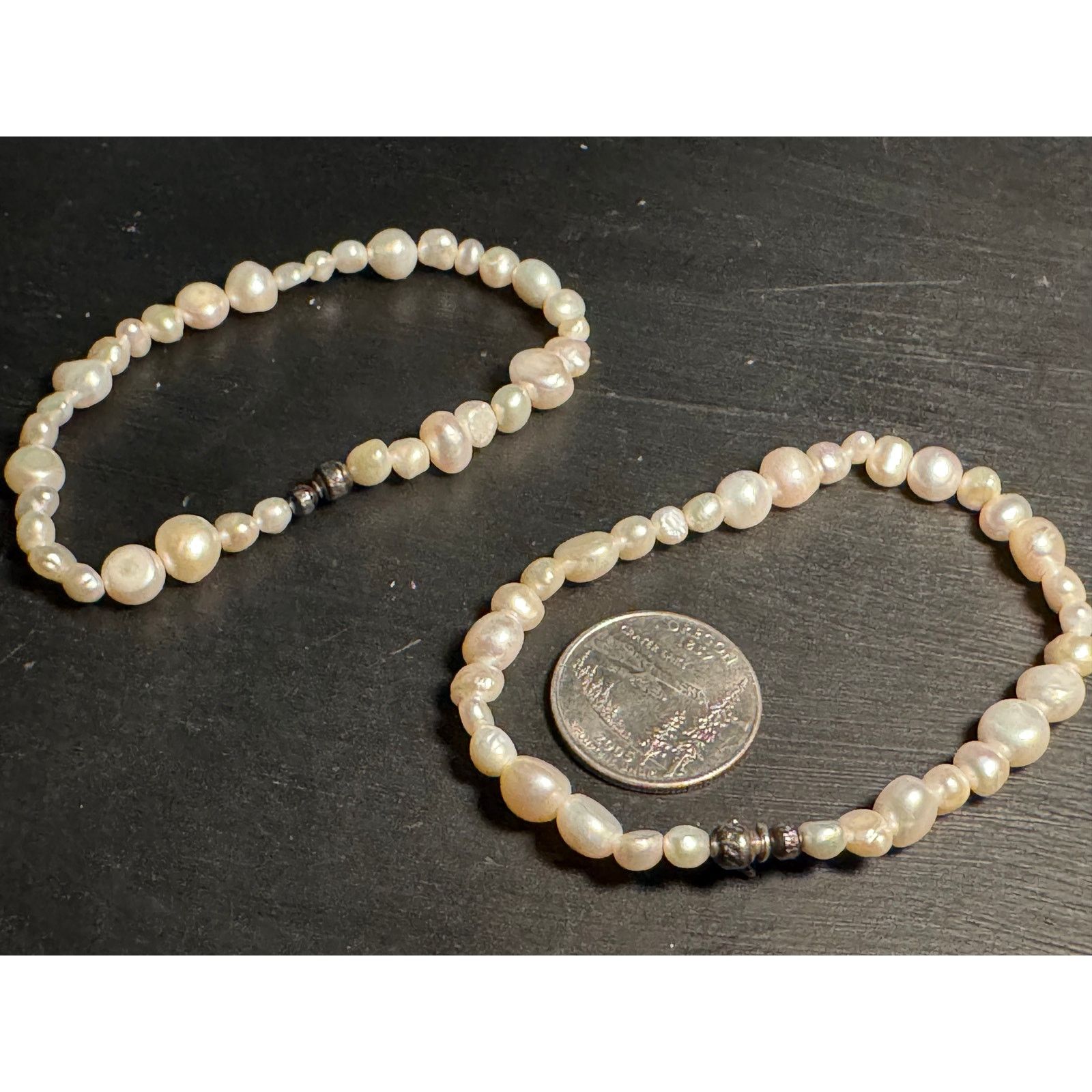 Other Vintage Silpada Freshwater Pearl Stretch Bracelets (pair) Size ONE SIZE - 7 Thumbnail