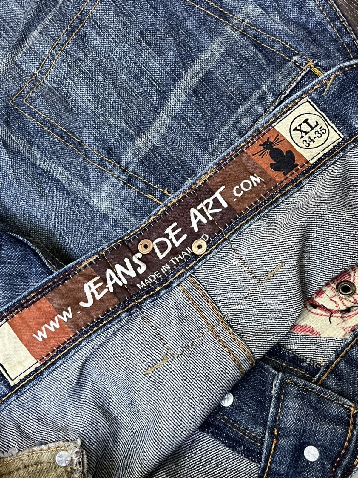 Japanese Brand JAPANESE ARCHIVE Y2K JEANS DE ART BONDAGE CARGO FLARED JEANS Size US 34 / EU 50 - 17 Thumbnail