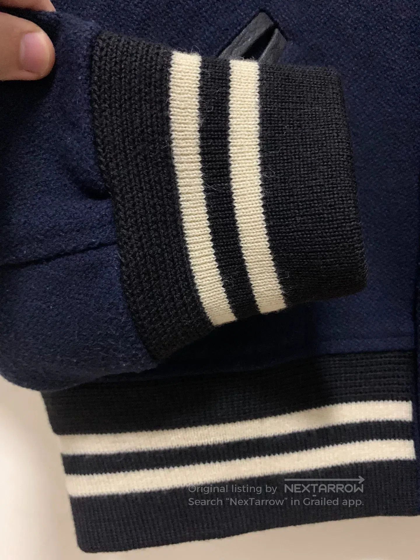 Saint Laurent Paris Saint Laurent Blue Wool Baseball Jacket. Size US L / EU 52-54 / 3 - 7 Thumbnail