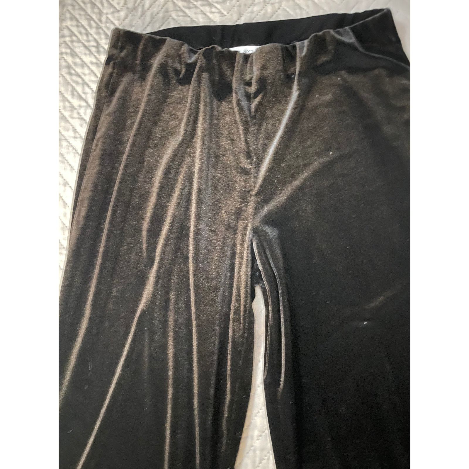 Other Vintage Peter Nygard Women’s Small Black Velour Pants Size 26" / US 2 / IT 38 - 2 Thumbnail
