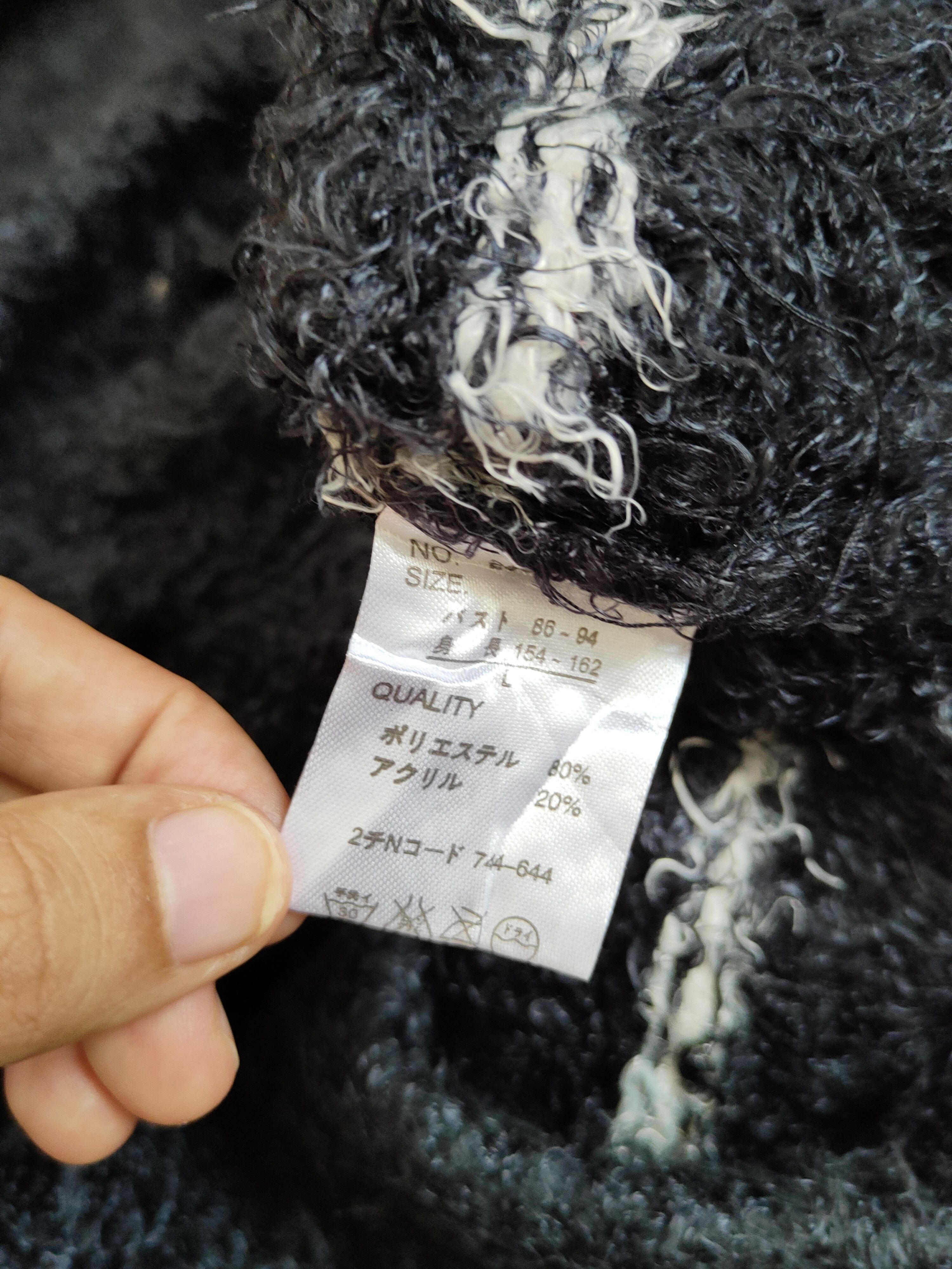 Homespun Knitwear × Japanese Brand × Vintage Pendora Black Shag Shaggy Fur Mohair Knitwear #S2074 Size L / US 10 / IT 46 - 11 Thumbnail