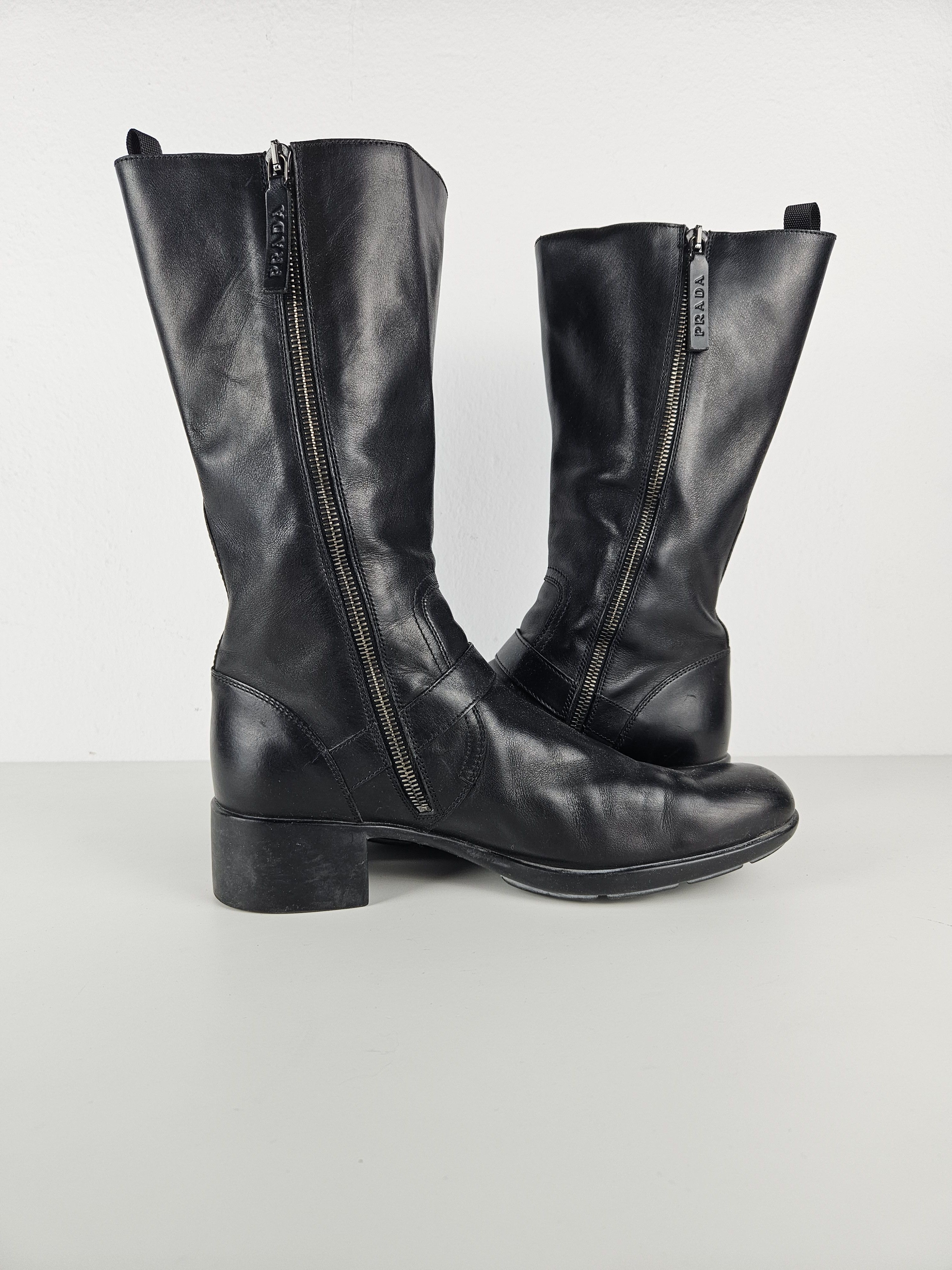 Prada Archive Prada leather buckled riding boots Size US 9 / IT 39 - 10 Thumbnail