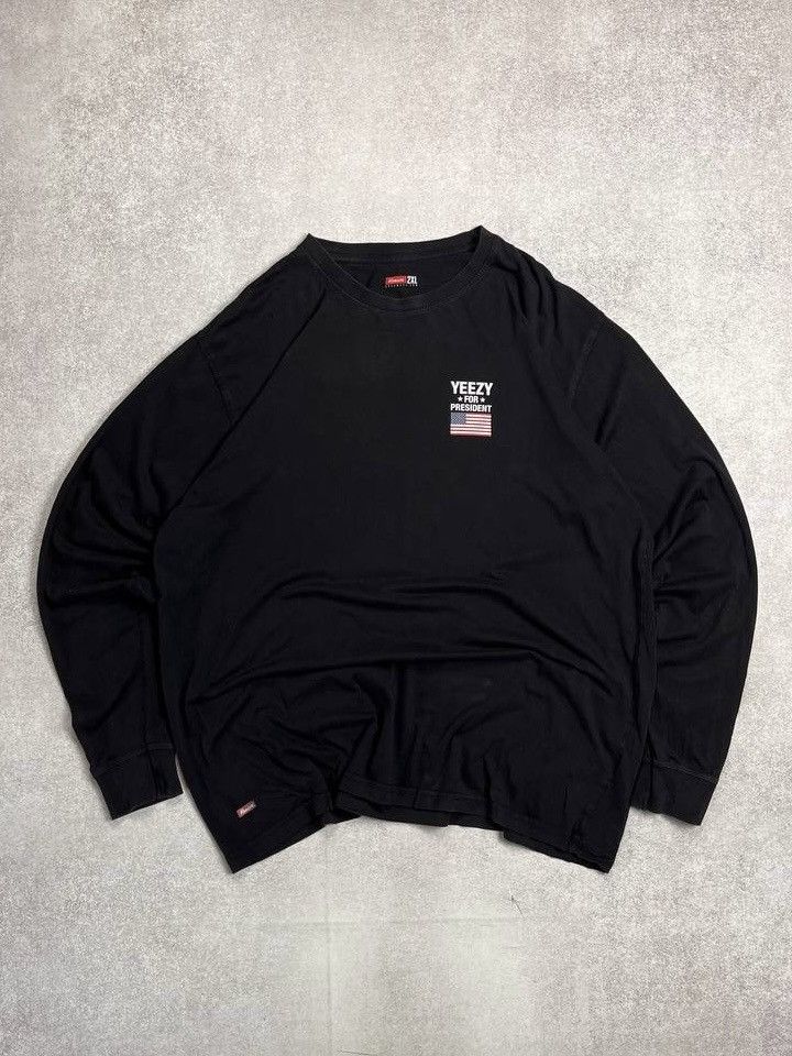 Kanye West Vintage Kanye West Yeezy For President Longsleeve Shirt XXL Size US XXL / EU 58 / 5 - 3 Thumbnail