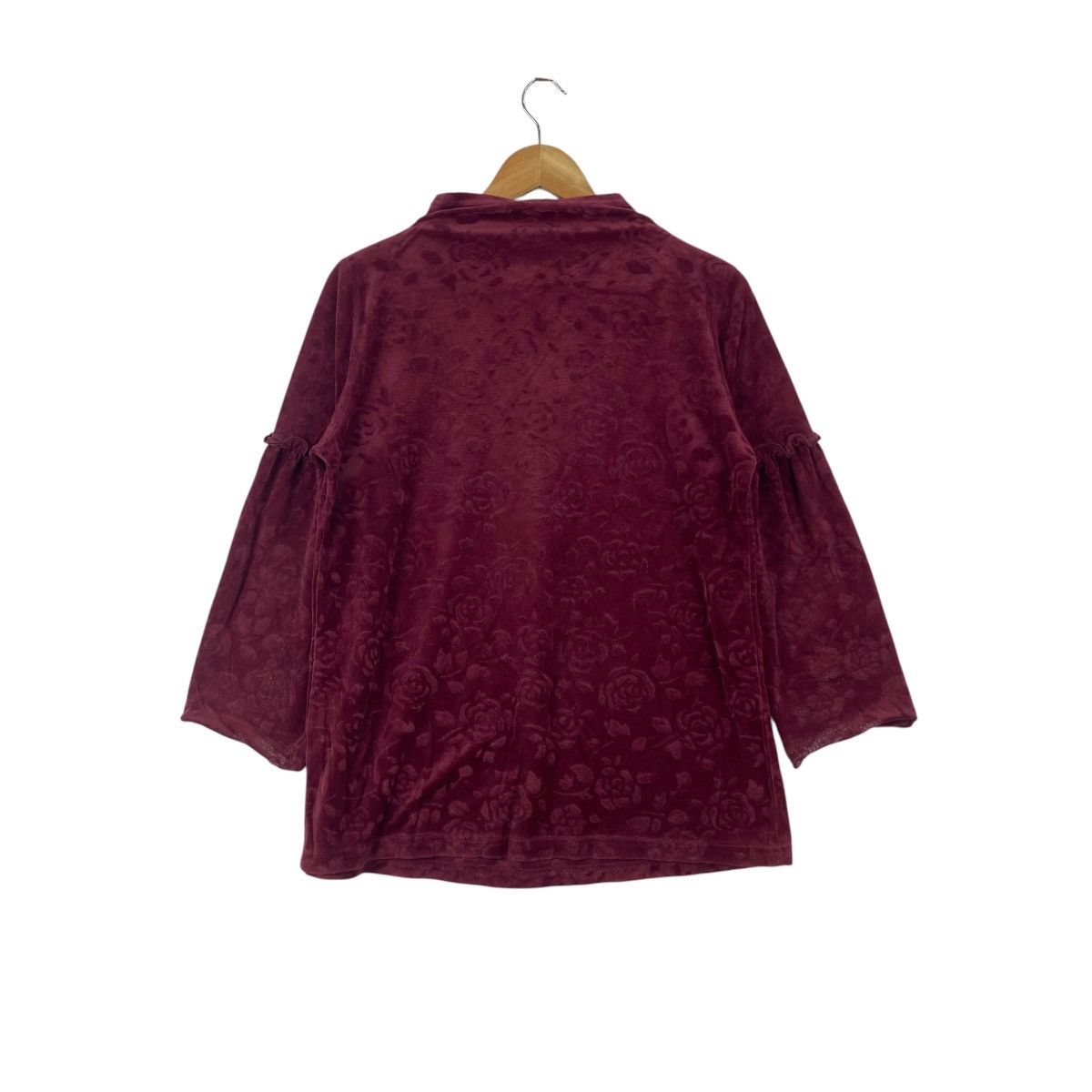Lanvin Vintage LANVIN COLLECTION Velour Floral Embossed Long Size M / US 6-8 / IT 42-44 - 6 Thumbnail