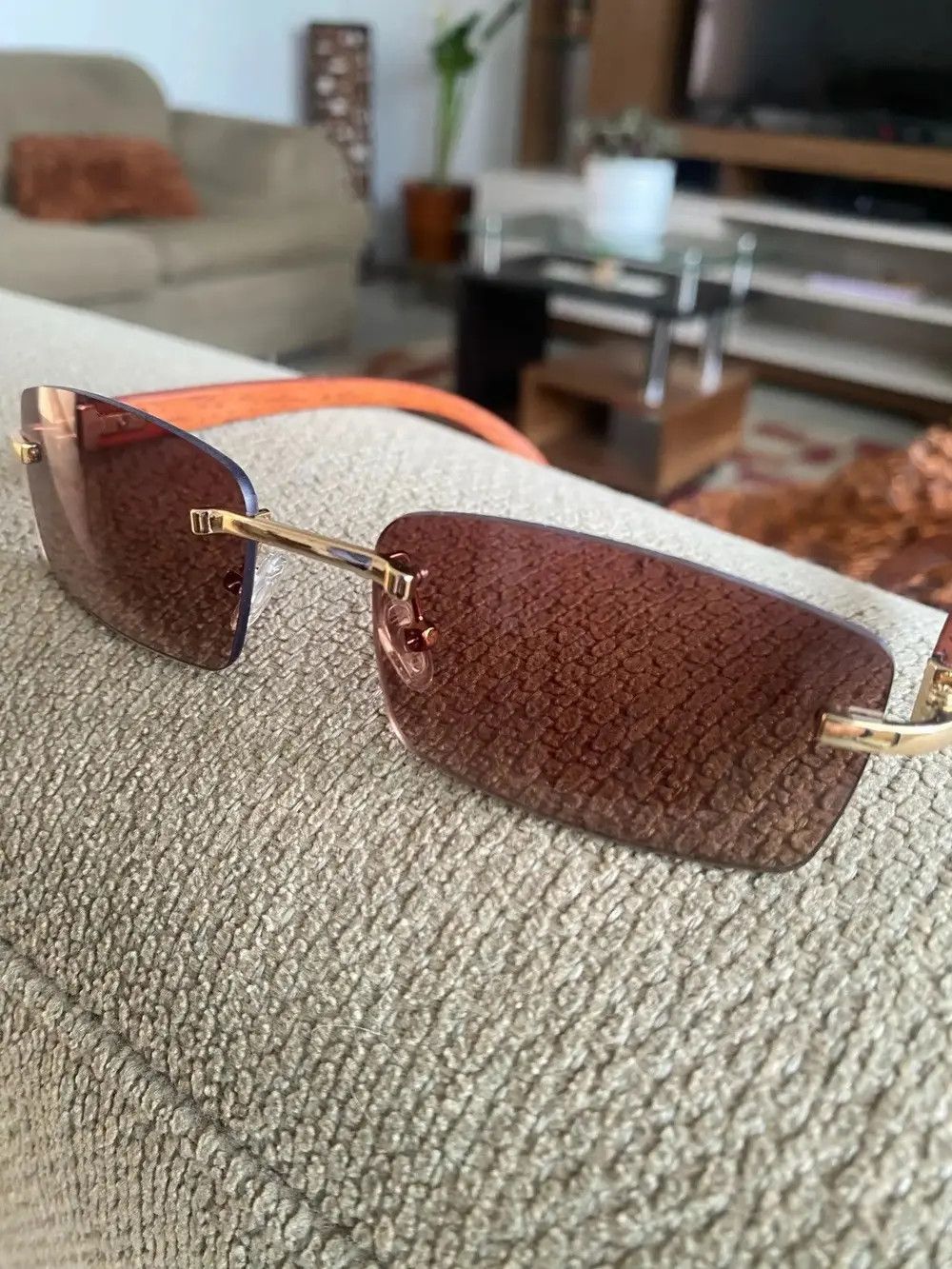 Electric Visual Rimless Square Sunglasses Size ONE SIZE - 5 Thumbnail