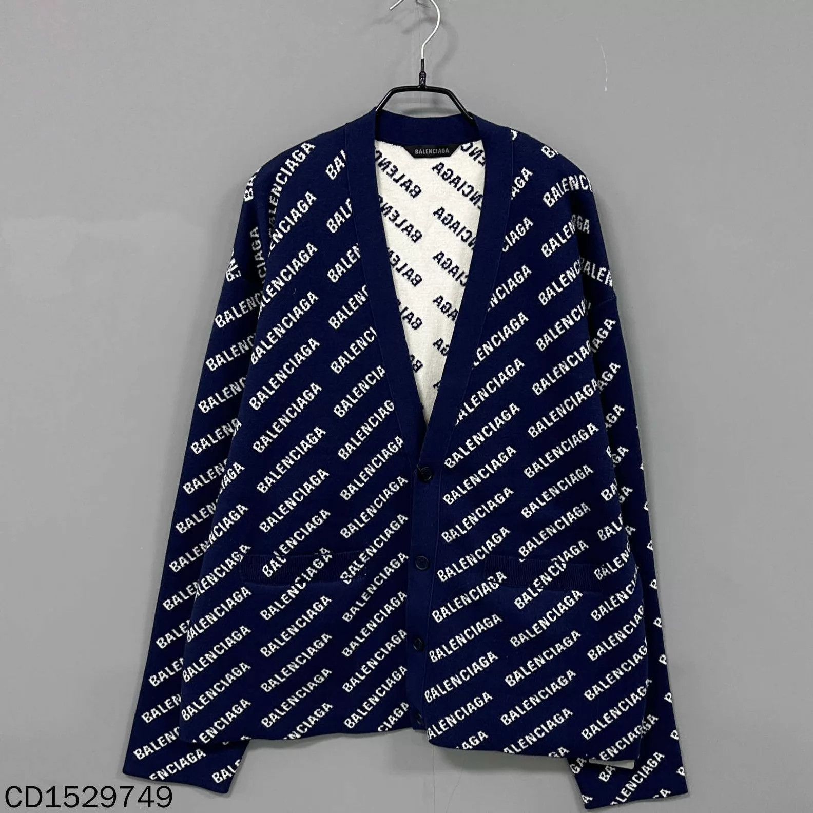 Balenciaga Balenciaga All-Over Logo Cardigan Size 2 Size US M / EU 48-50 / 2 - 1 Thumbnail