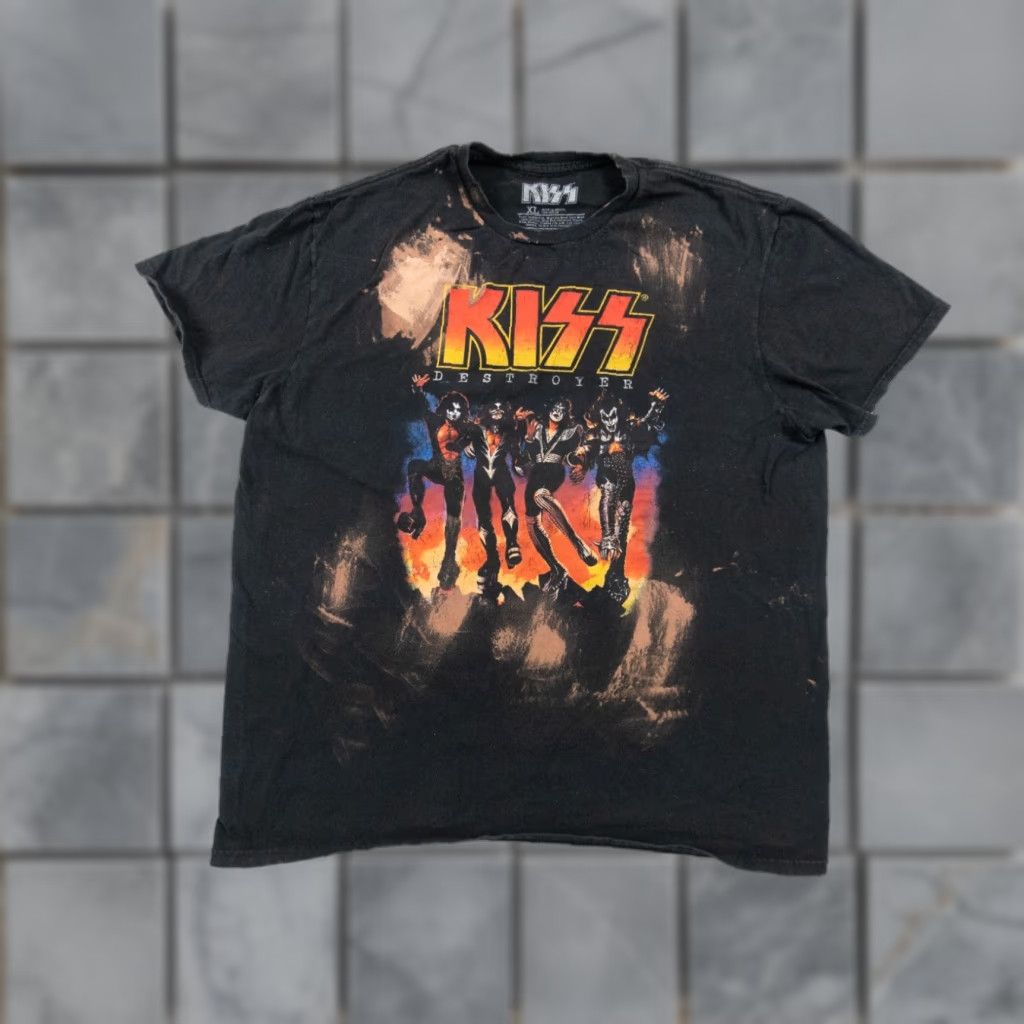Etro Kiss Graphic Tee Shirt Adult XL Black Short Sleeve Music Band Mens Size US XL / EU 56 / 4 - 1 Thumbnail