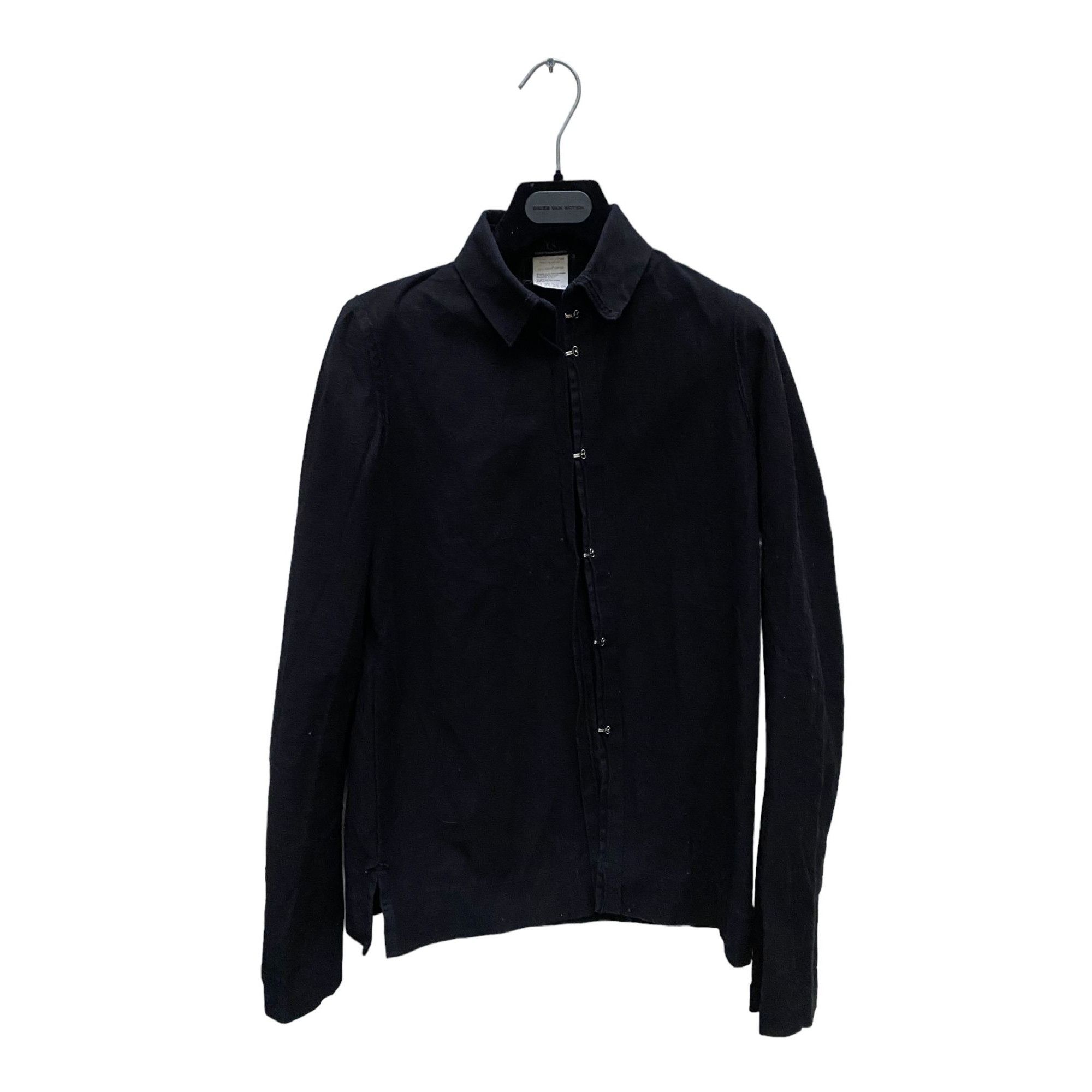 image of Yohji Yamamoto Women Black Heavy Overshirt (Size XS)