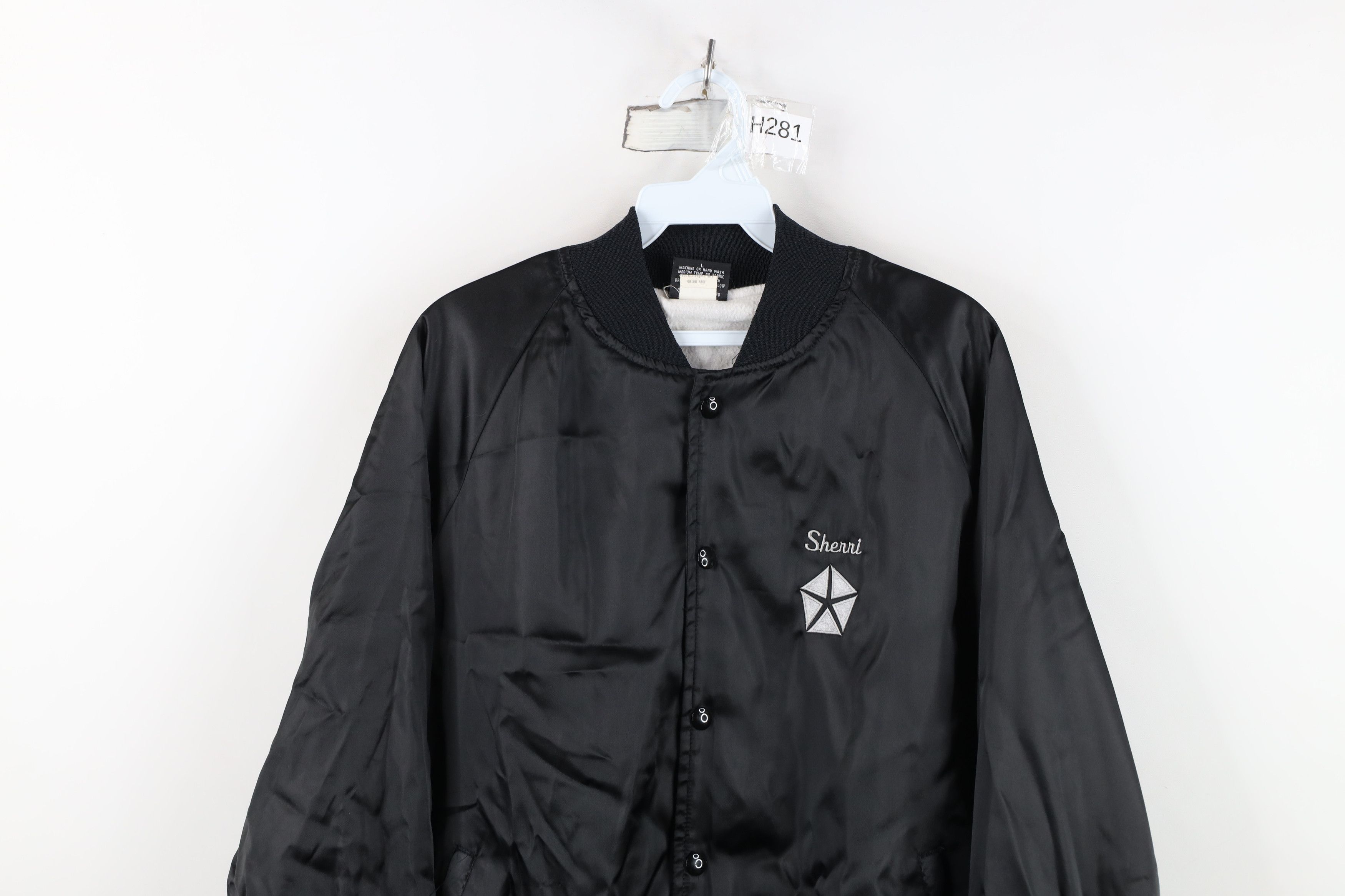 Vintage Vintage 80s Chrysler Hammel Motors Satin Bomber Jacket USA Size L / US 10 / IT 46 - 2 Thumbnail