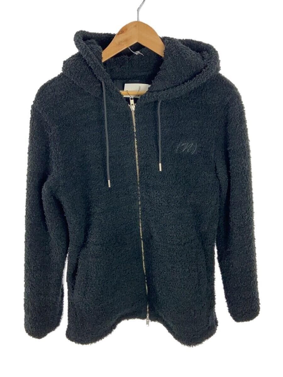 image of Number N Ine Fuzzy Zip Hoodie in Black, Men's (Size Medium)