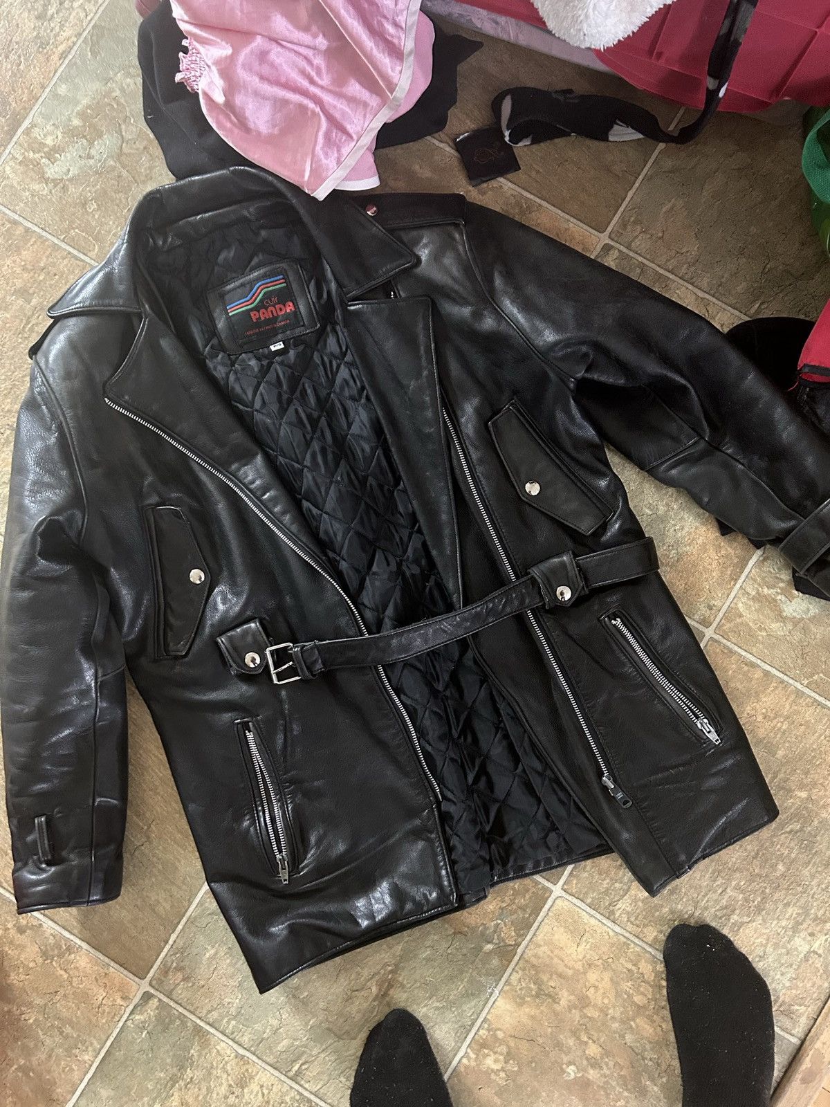 Genuine Leather × Vintage Vintage leather jacket Size US L / EU 52-54 / 3 - 2 Thumbnail