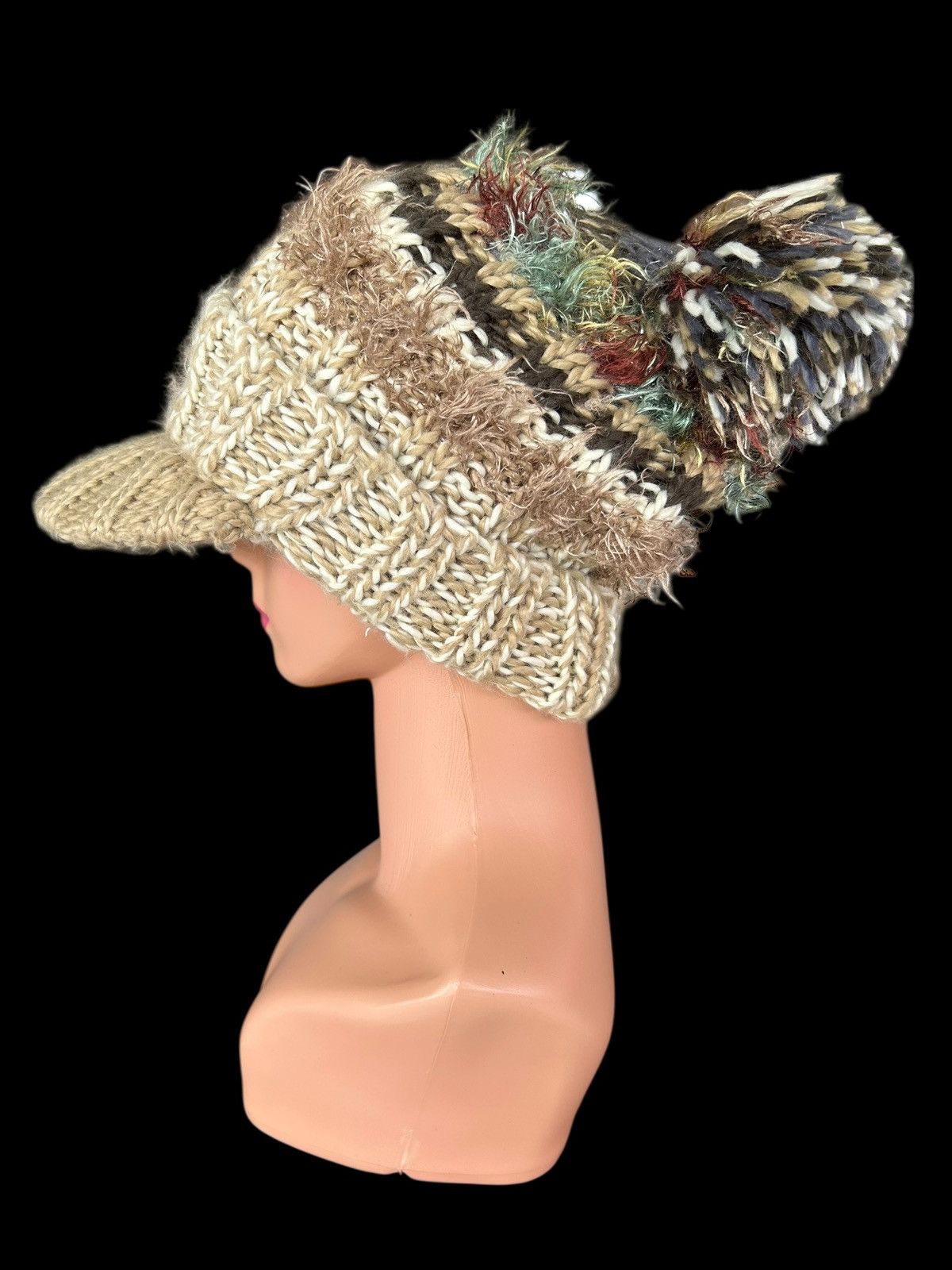Japanese Brand Crochet Knitted Handmade Japanese Style Beanie Hats Size ONE SIZE - 2 Thumbnail
