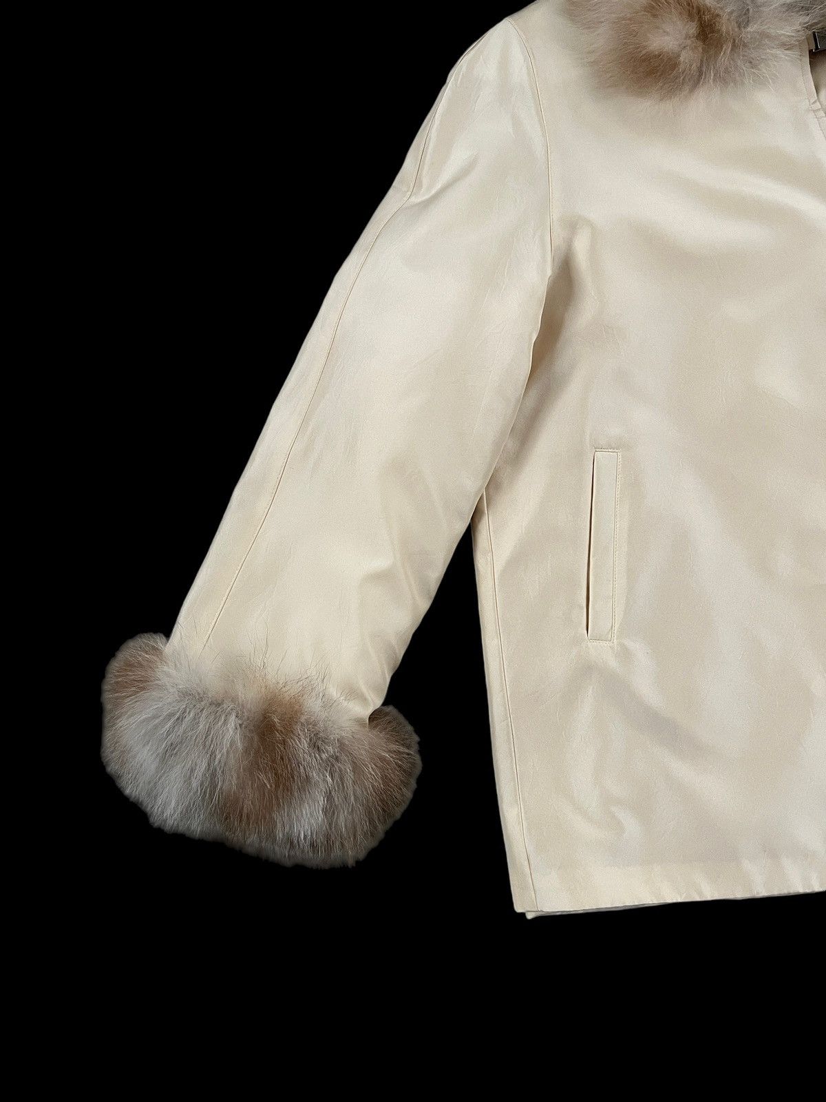 Balmain Vintage 90s Balmain Reversible Fur Silk Coat Size M / US 6-8 / IT 42-44 - 4 Thumbnail