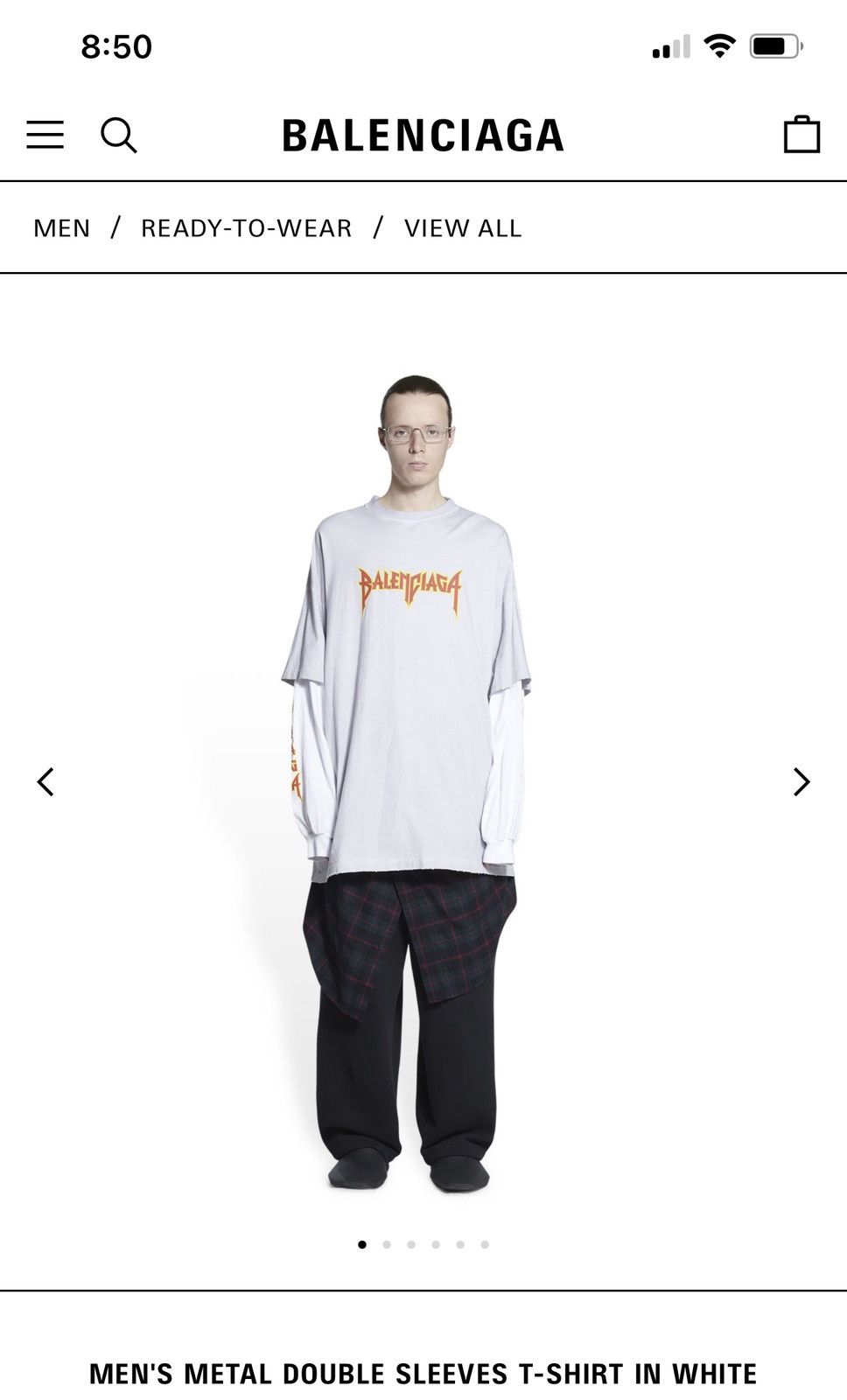 Balenciaga Balenciaga metal LS tee Size US XXL / EU 58 / 5 - 1 Thumbnail