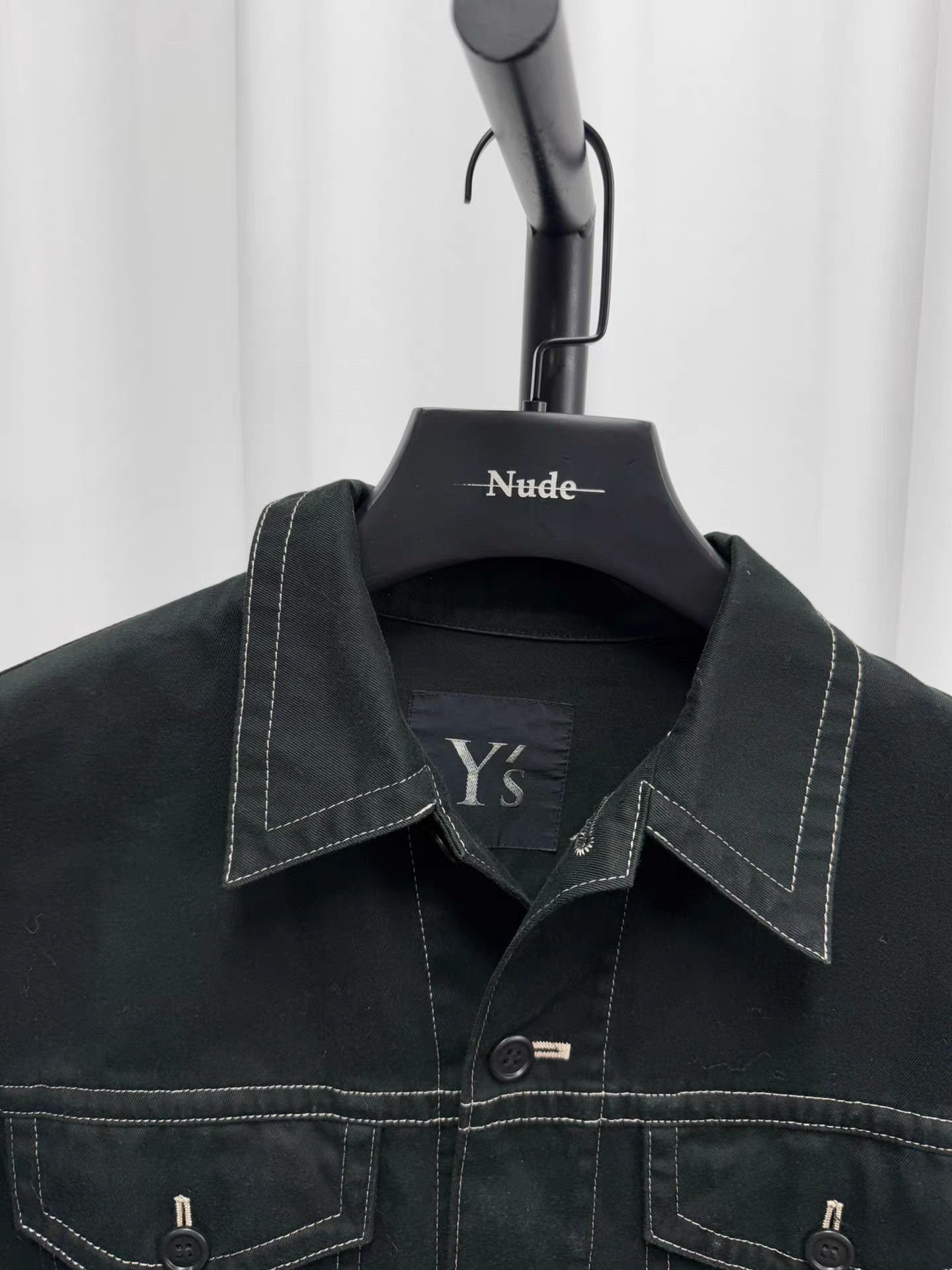 Yohji Yamamoto yohji yamamoto y's Contrast Stitch Short Wide Jacket K20 Size US L / EU 52-54 / 3 - 3 Thumbnail