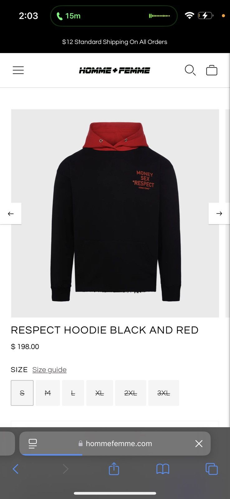 Homme + Femme La Homme femme money - sex - respect hoodie Size US L / EU 52-54 / 3 - 2 Thumbnail