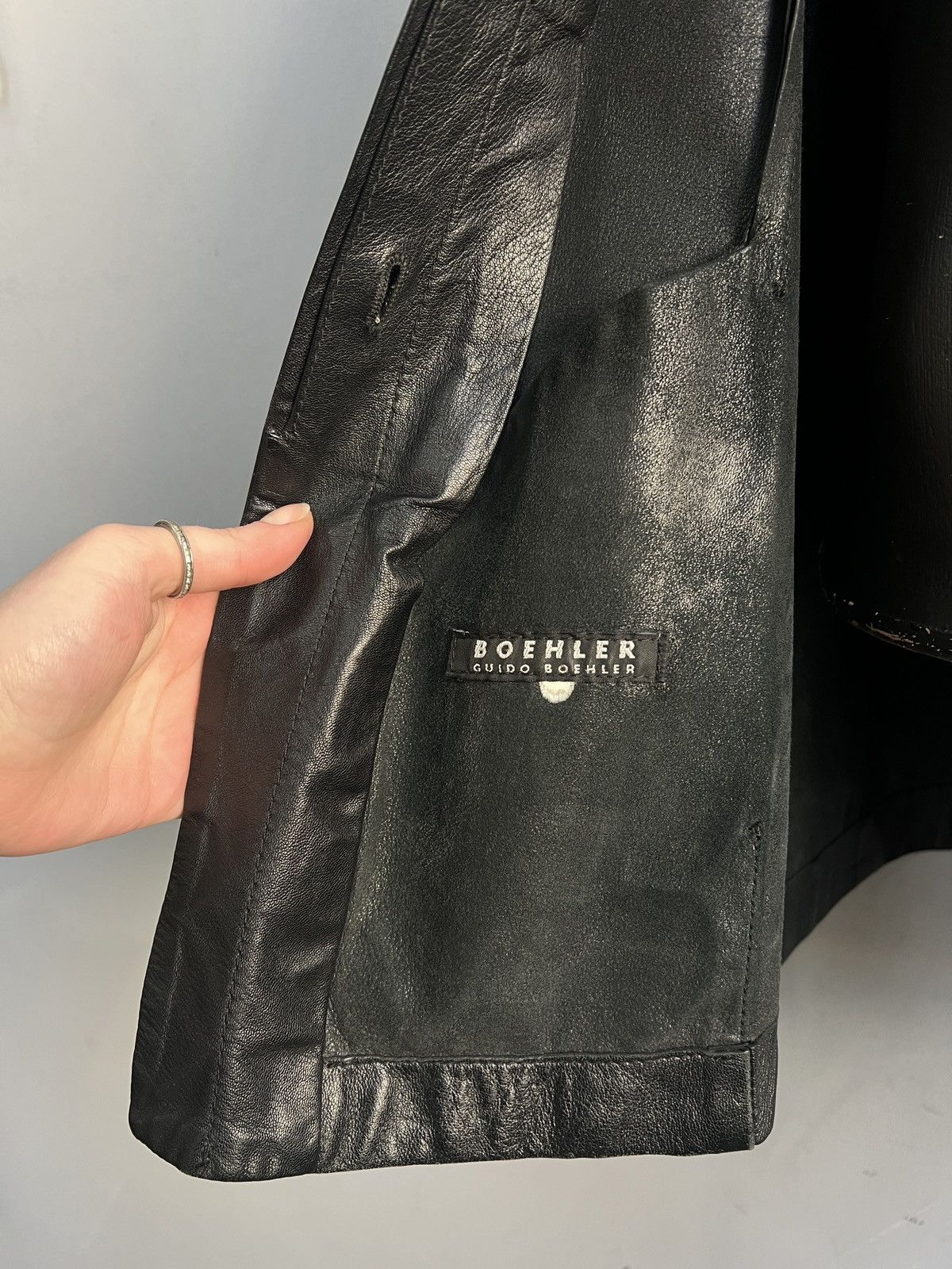14th Addiction Black avant garde rick owens style leather buttons jacket Size US M / EU 48-50 / 2 - 11 Thumbnail