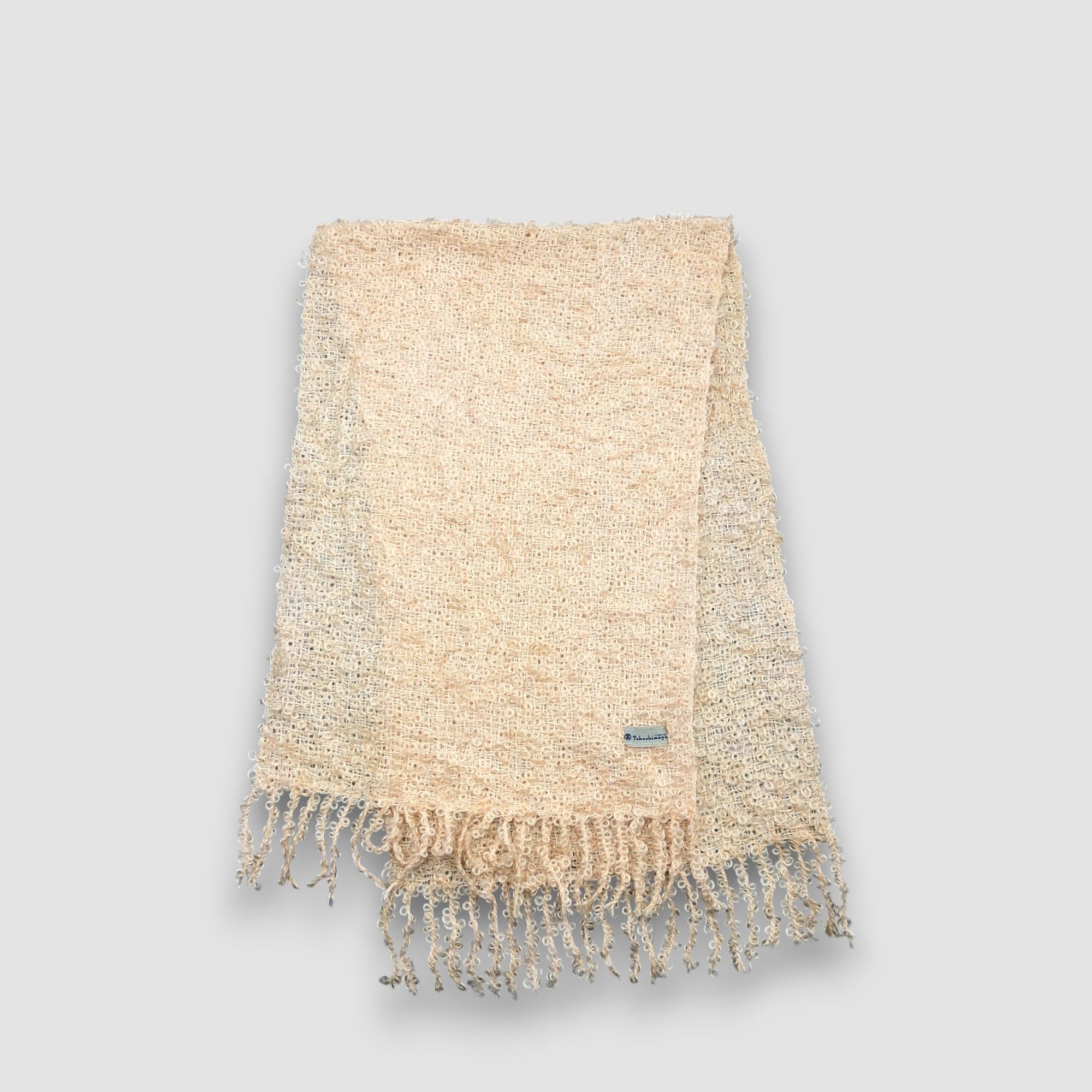 Japanese Brand Vintage Takashimaya Scarf Muffler Large Stole Wool Scarves Size ONE SIZE - 4 Thumbnail