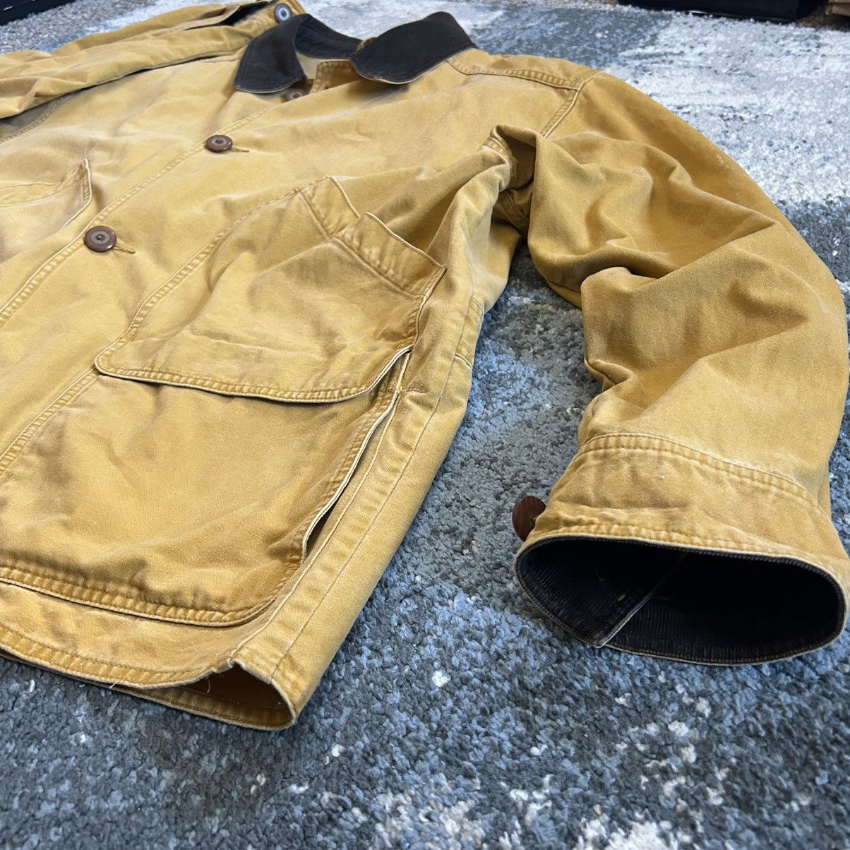 Eddie Bauer 90s FLOCKED CANVAS HUNTiNG JACKET WORK COAT MUSTARD SEED Size US L / EU 52-54 / 3 - 8 Thumbnail