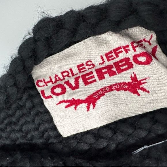 Charles Jeffrey LOVERBOY Charles Jeffrey Loverboy Supa Massive Ears Beanie Black Size ONE SIZE - 4 Thumbnail