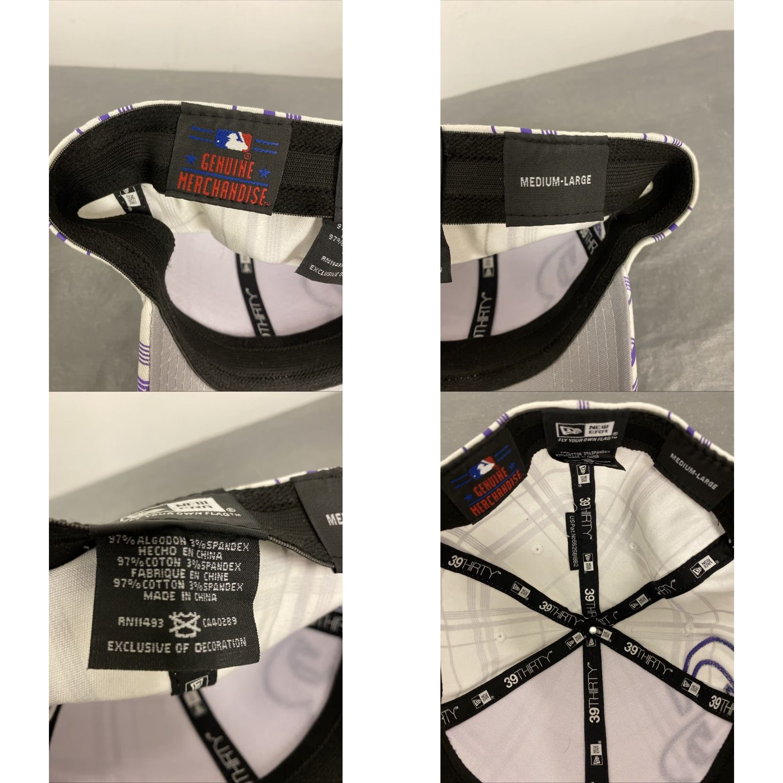 New Era NEW ERA Colorado Rockies Big Logo Baseball Cap Hat Adult Large Multicolor Mens Size ONE SIZE - 8 Thumbnail