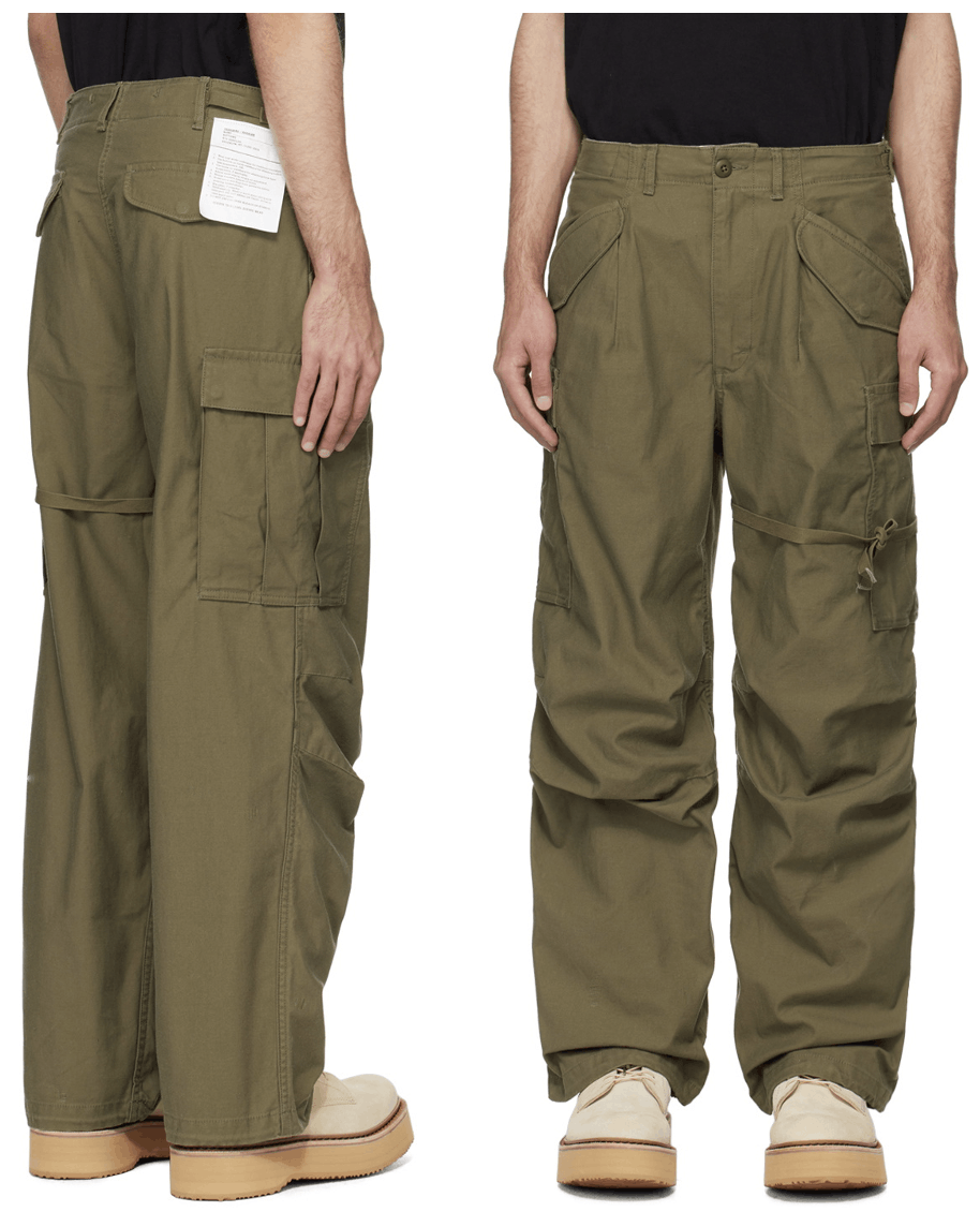 R13 UNWORN* R13 MARK MILITARY CARGO PANTS Vintage Olive Size US 32 / EU 48 - 1 Thumbnail