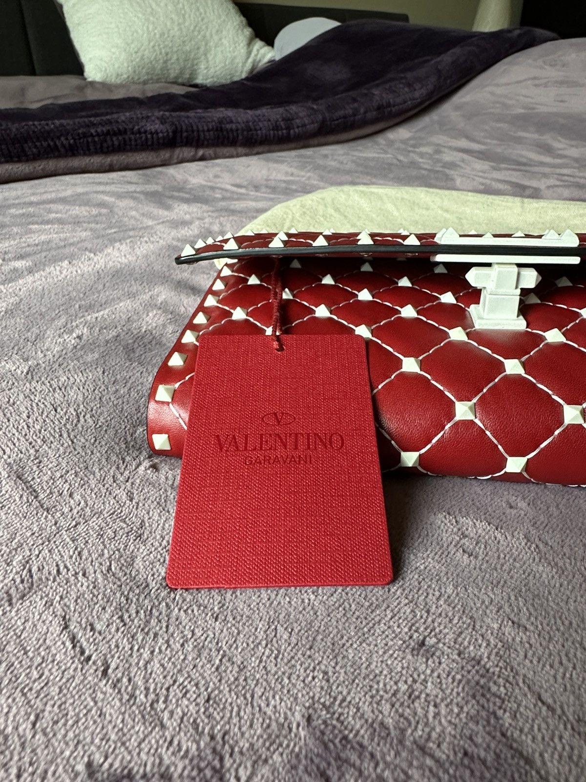 Valentino NEW Valentino Garavani Red Rockstud Spike Nappa Crossbody Size ONE SIZE - 3 Thumbnail
