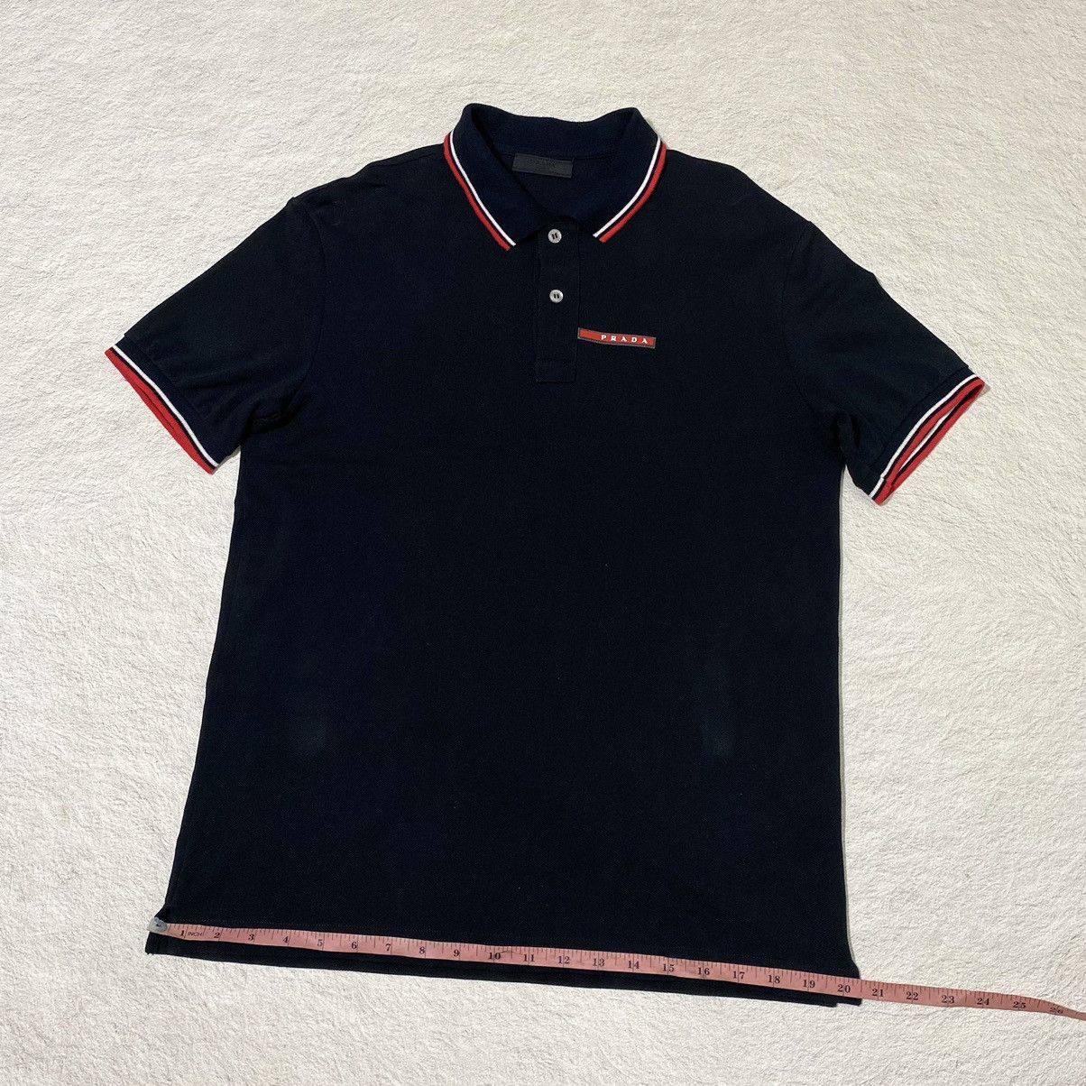 Prada 🔥RARE🔥 Prada Red Tab Poloshirt Size US L / EU 52-54 / 3 - 6 Thumbnail