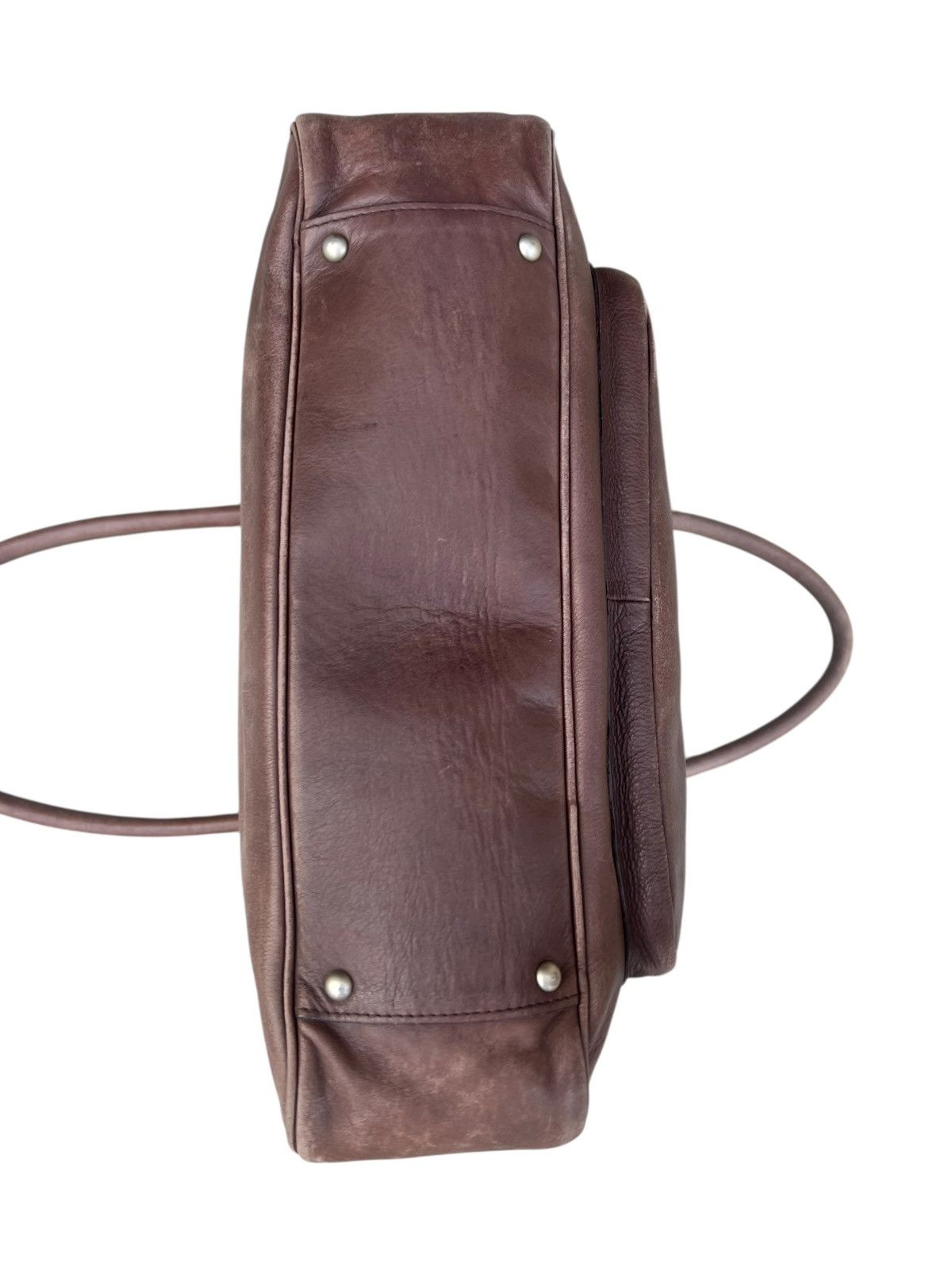 agnes b. Vintage Agnes B. Faded Patina Cow Leather Cargo Bag Size ONE SIZE - 12 Thumbnail