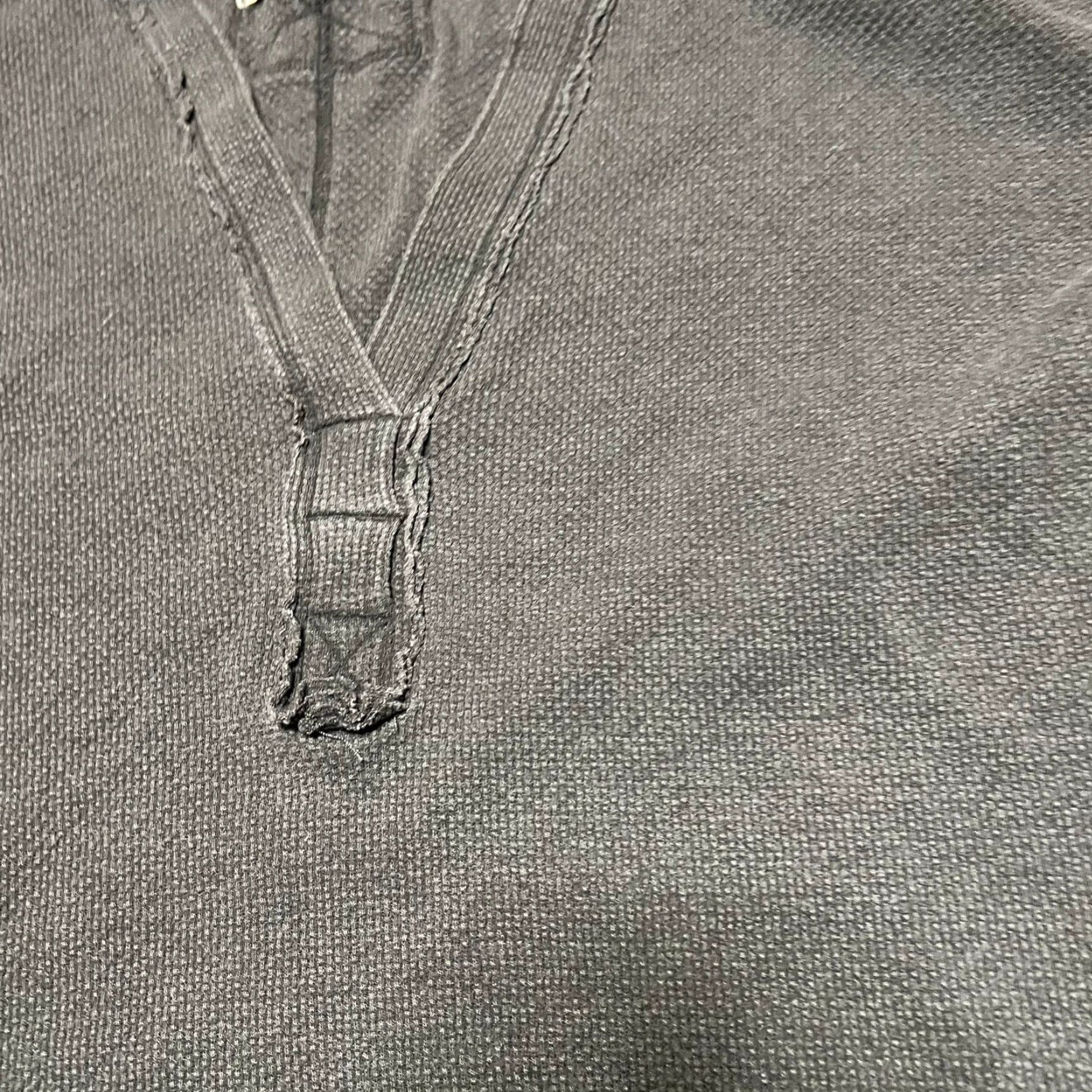 Free People We the Free People Shirt Womens Small Anakin Thermal Gray Oversized Boho Knit Size S / US 4 / IT 40 - 2 Thumbnail