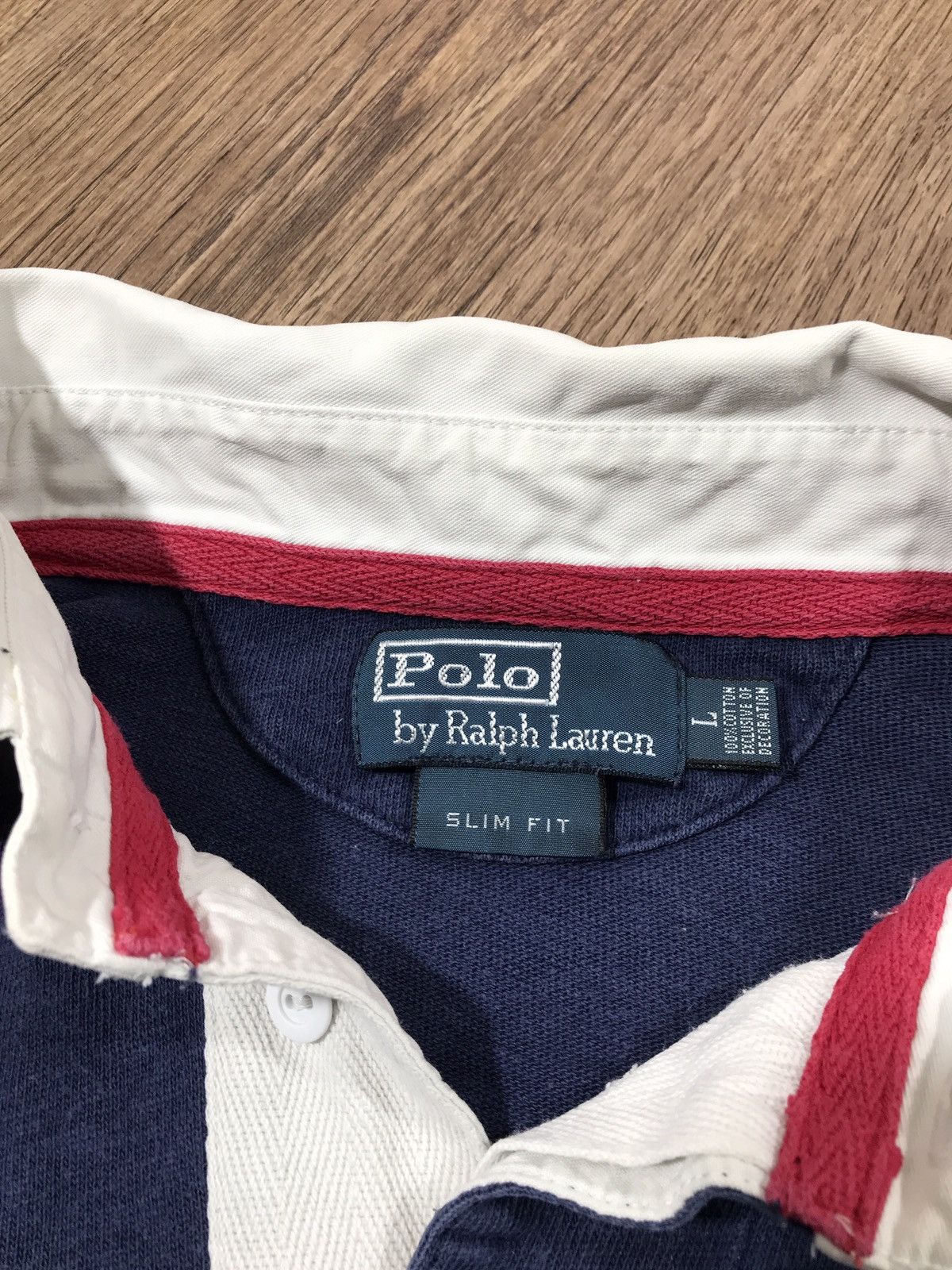 Vintage Vintage Polo Raph Lauren Rugby Long Sleeve Size US L / EU 52-54 / 3 - 6 Thumbnail