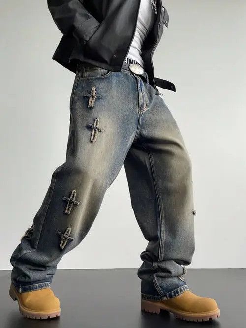 Jean VIntage Retro Y2k Distressed Jeans Pants Size US 34 / EU 50 - 2 Thumbnail