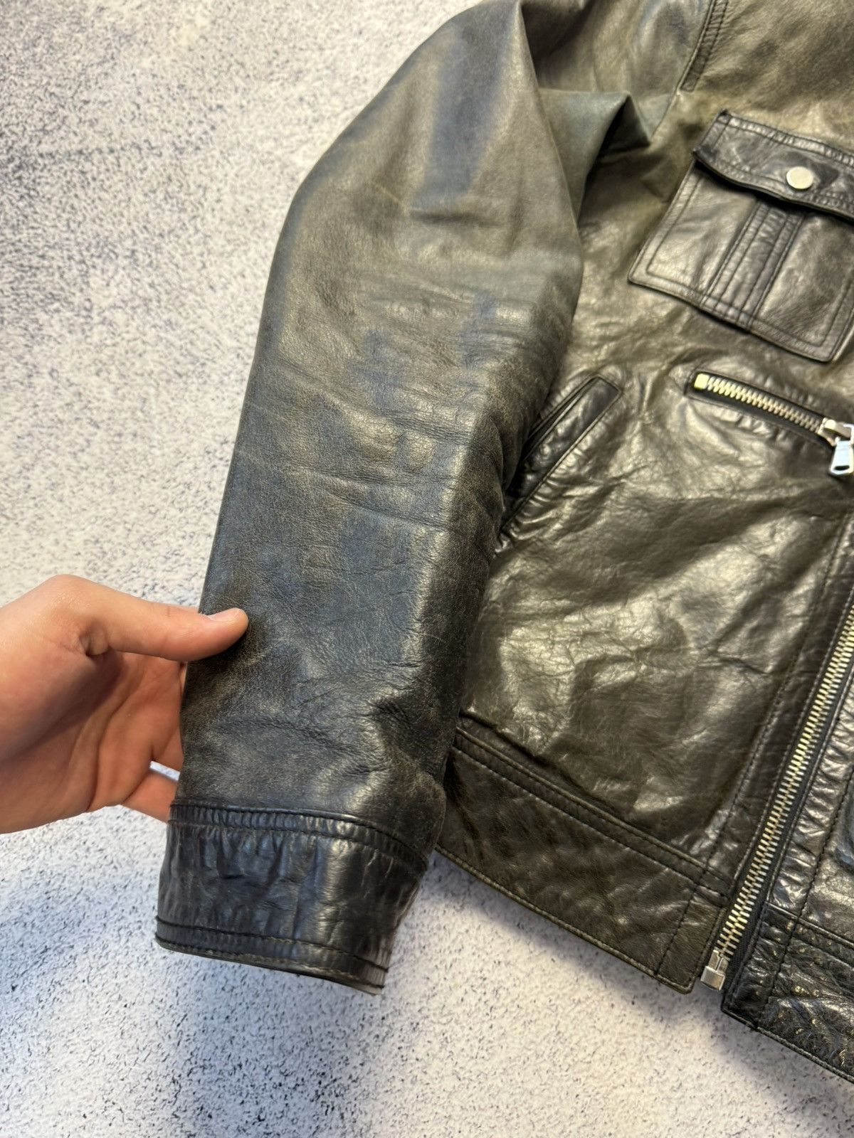 Leather Crazy True Vintage Cycle Rider Leather Jacket Biker Rare Y2K Size US L / EU 52-54 / 3 - 11 Thumbnail
