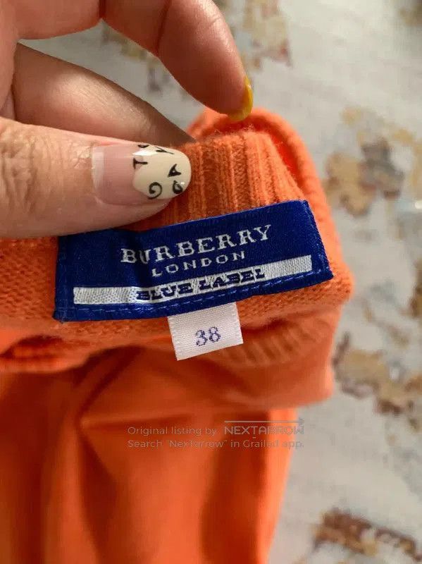 Burberry Burberry Orange Wool Blend Short Sleeve Top. Size M / US 6-8 / IT 42-44 - 5 Thumbnail